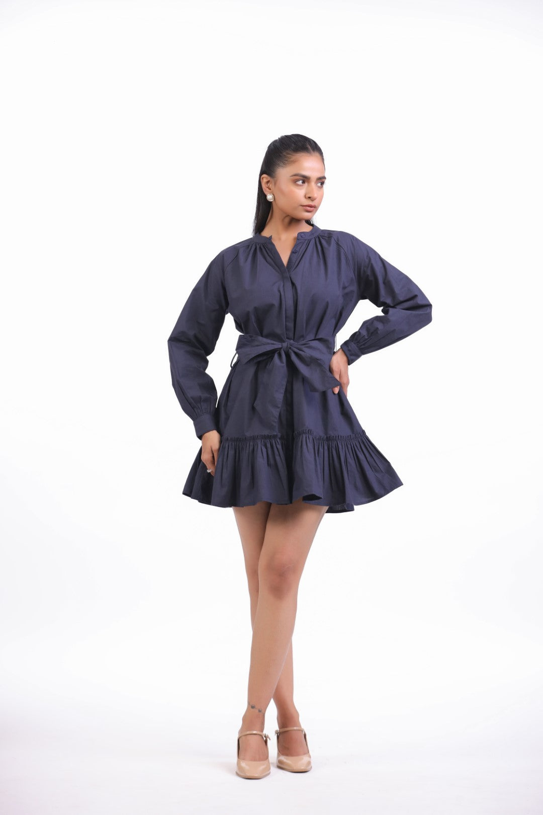 Women’s Navy Blue Cotton Dress