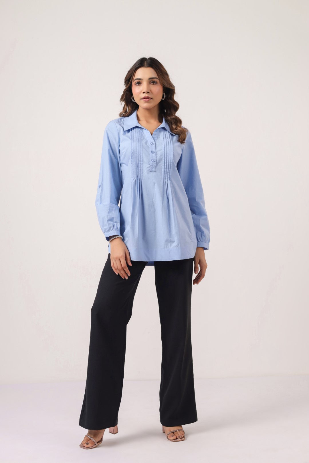 Women’s Blue Cotton Shirt