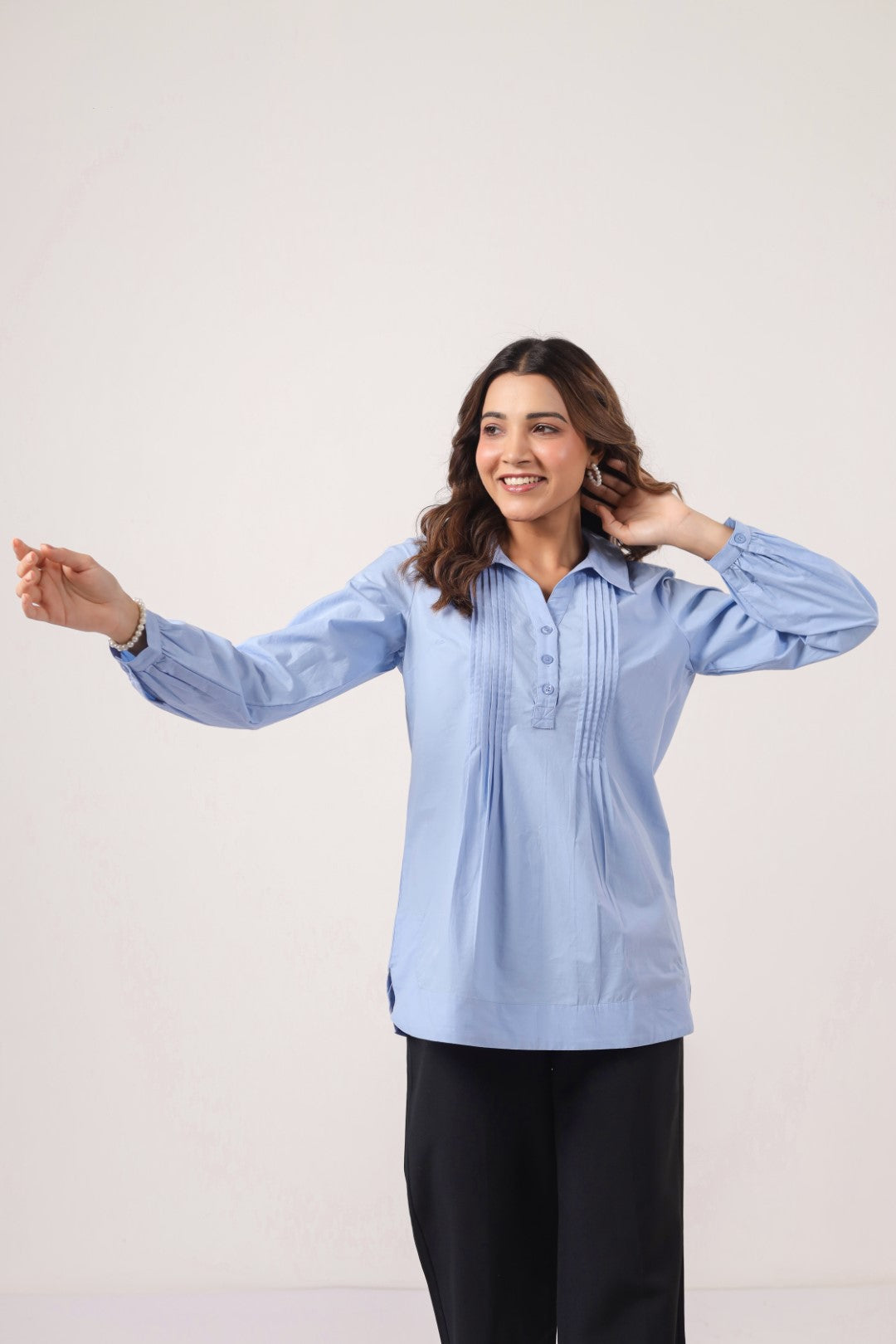 Women’s Blue Cotton Shirt