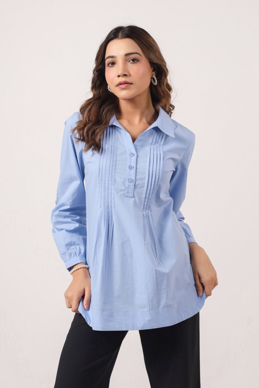 Women’s Blue Cotton Shirt