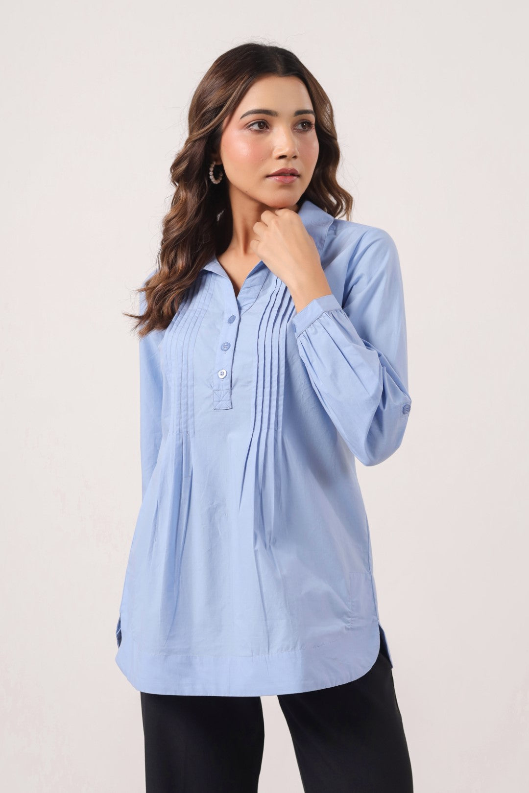 Women’s Blue Cotton Shirt