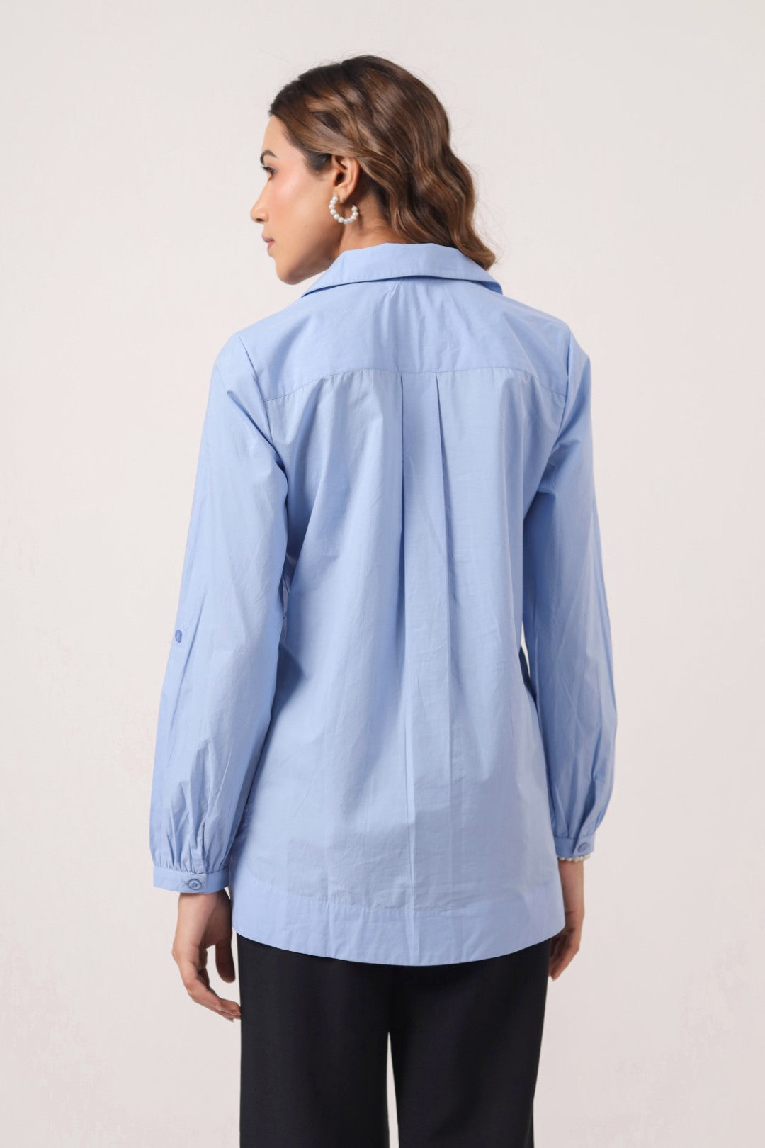 Women’s Blue Cotton Shirt