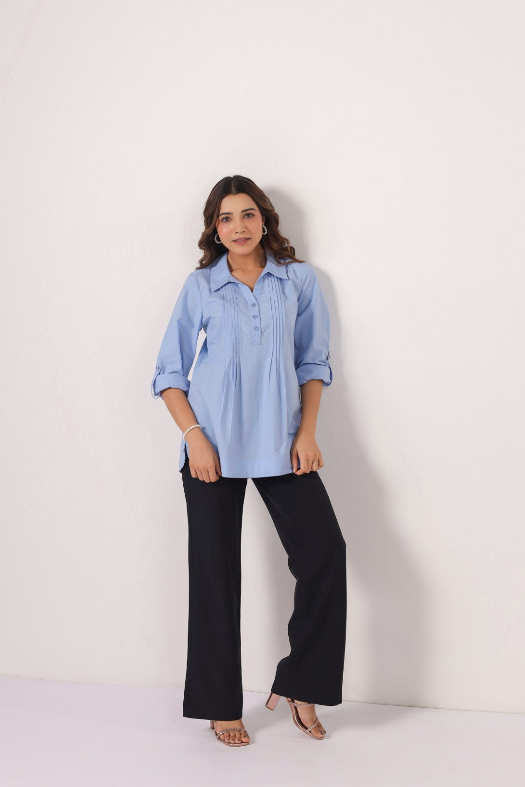 Women’s Blue Cotton Shirt