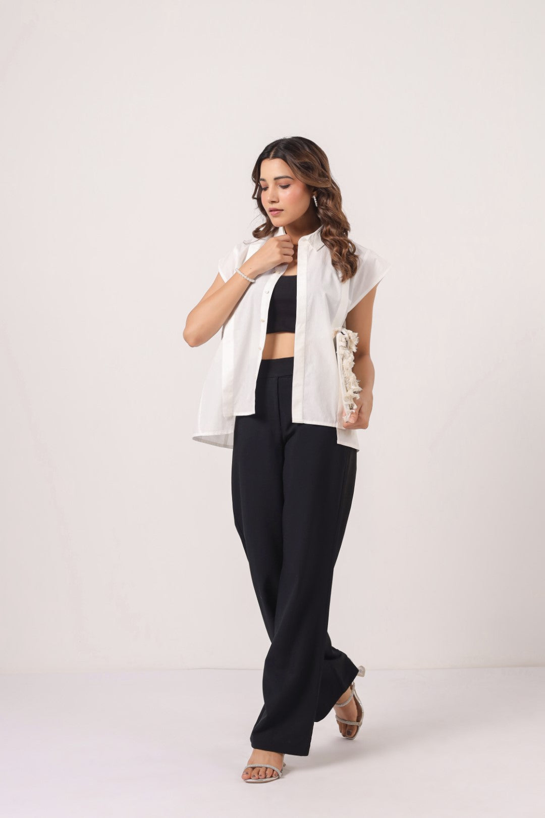 Women’s White Cotton Poplin Top
