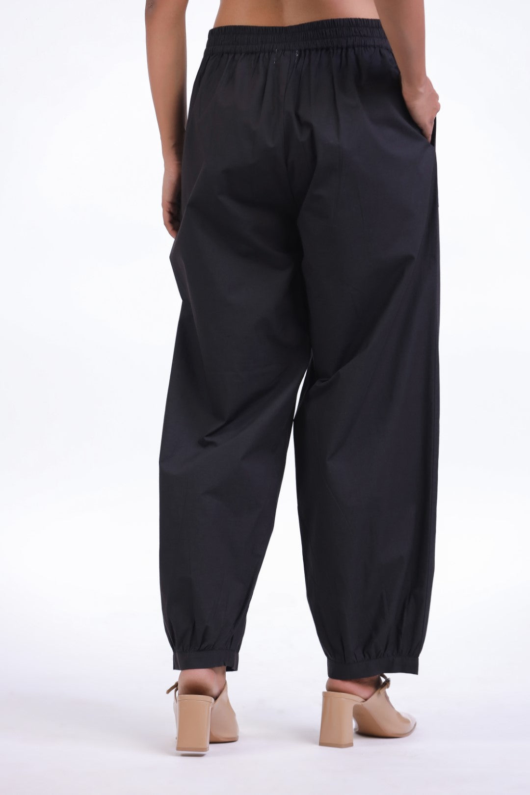 Women’s Black Cotton Trouser
