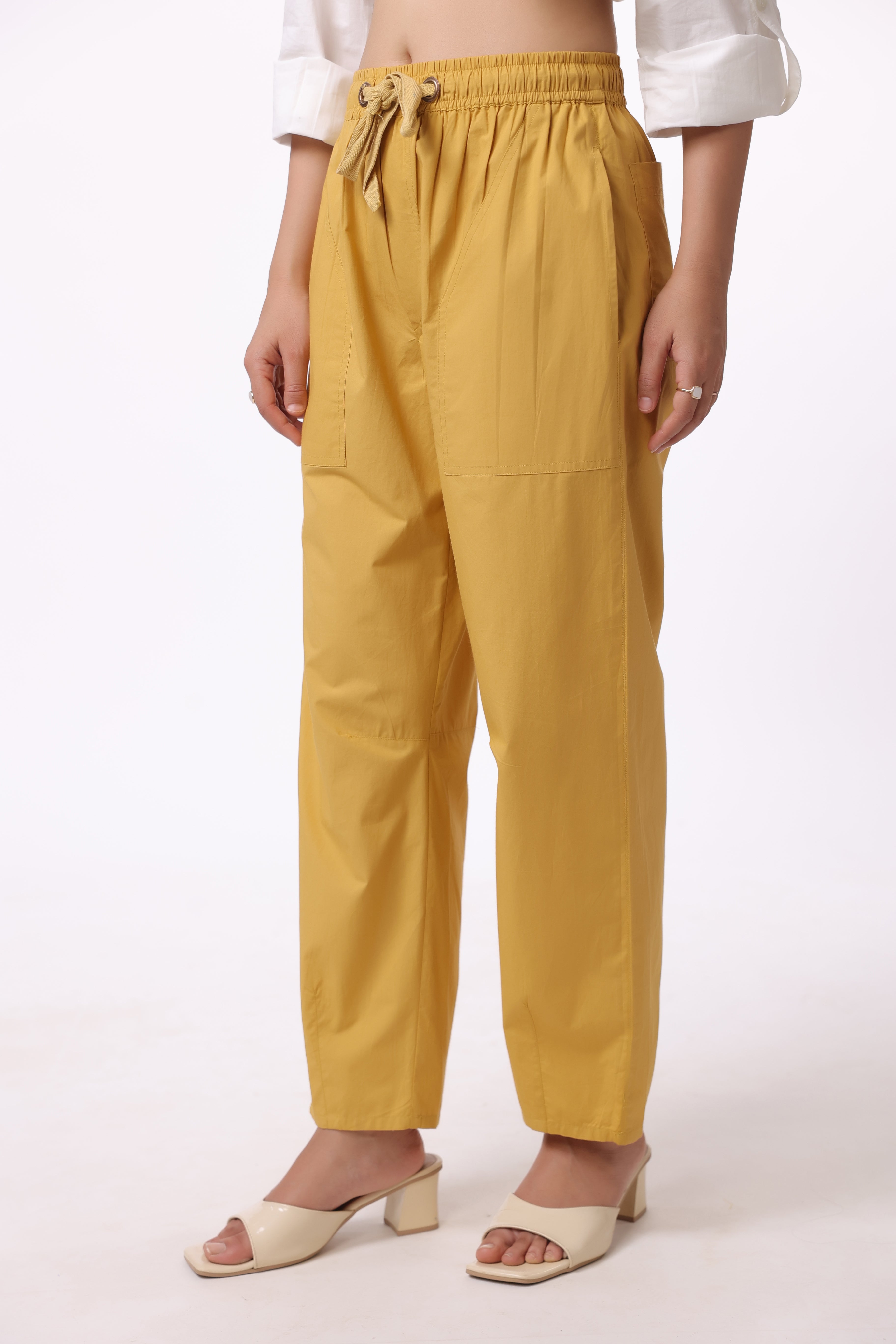 Women’s Yellow Cotton Trouser