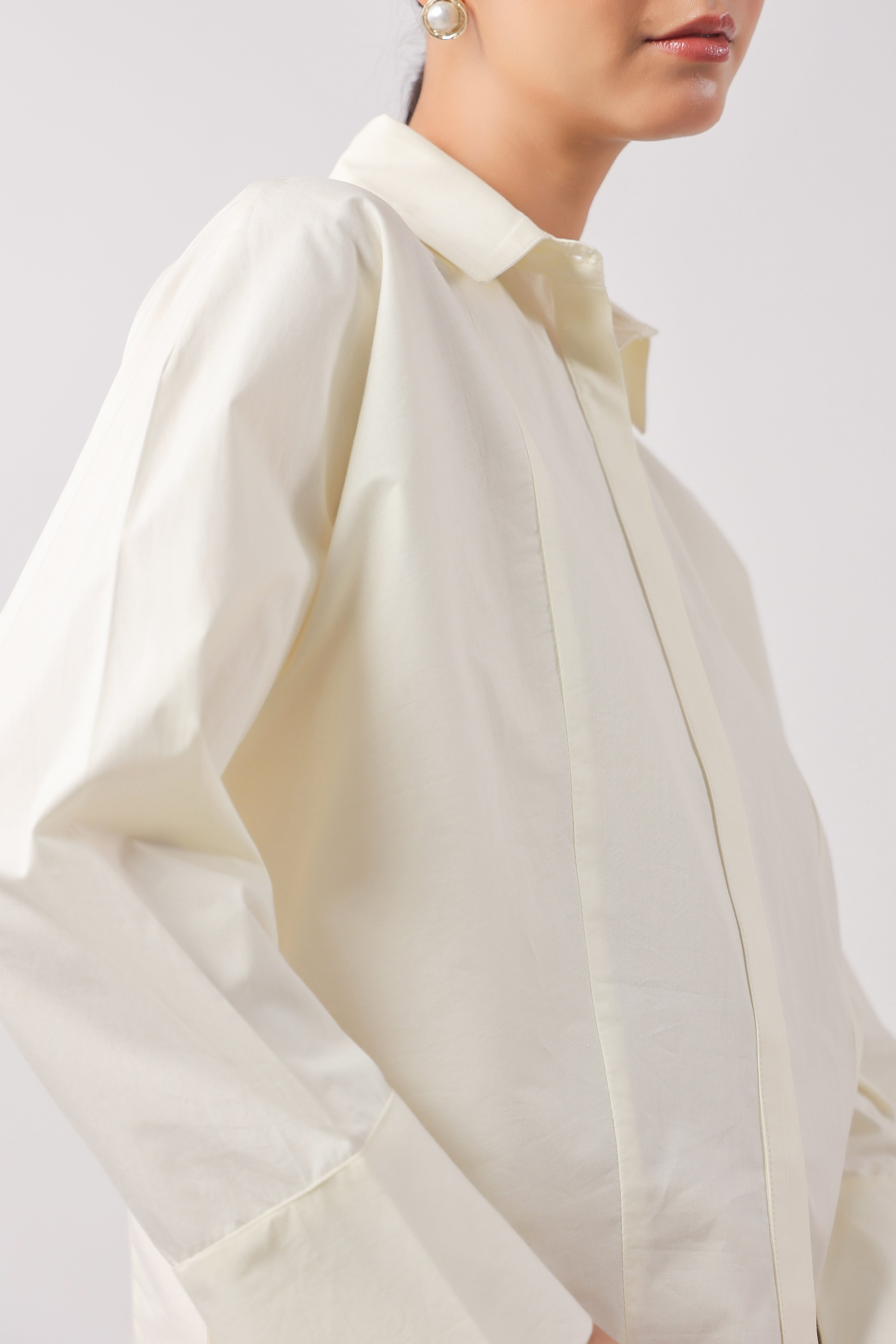 Women’s Off-White Cotton Top with Yellow Shorts