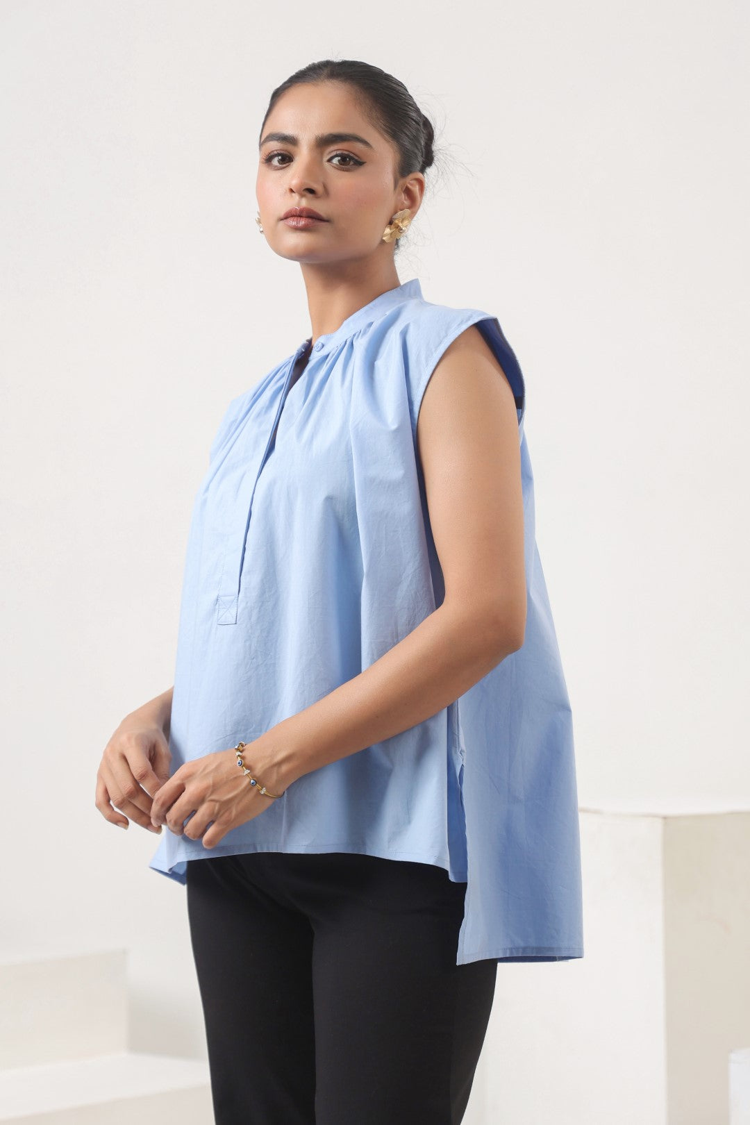 Women’s Blue Cotton Top