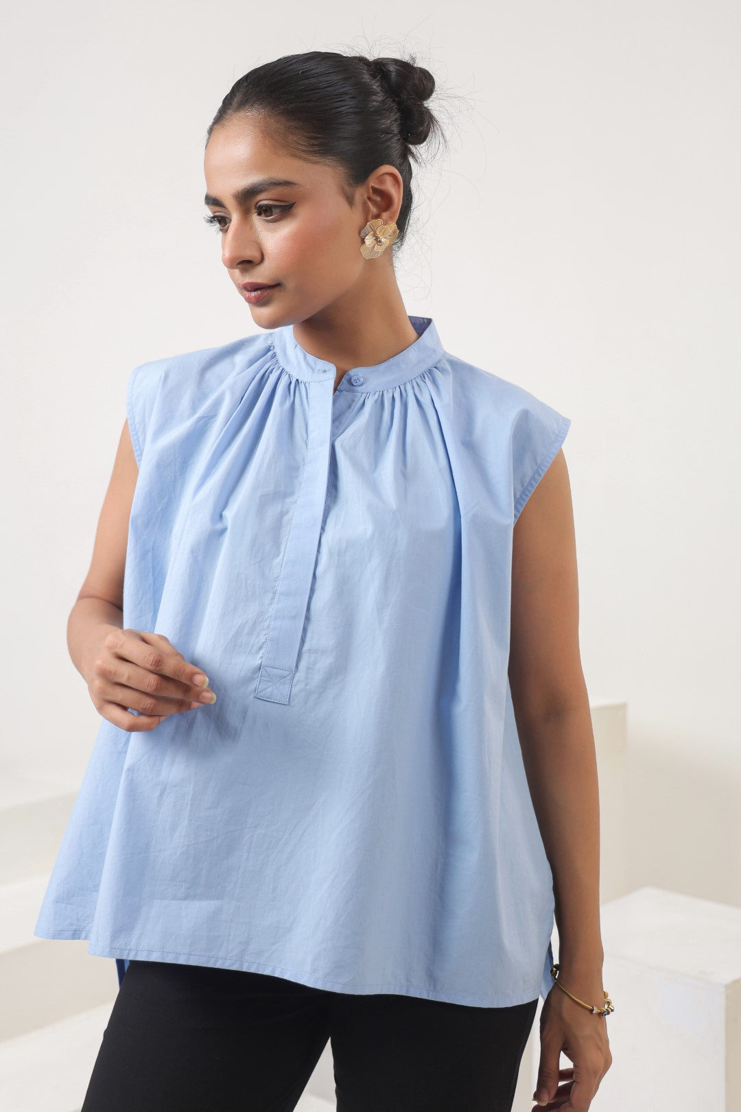 Women’s Blue Cotton Top