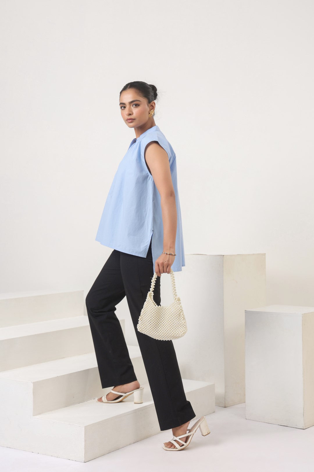 Women’s Blue Cotton Top