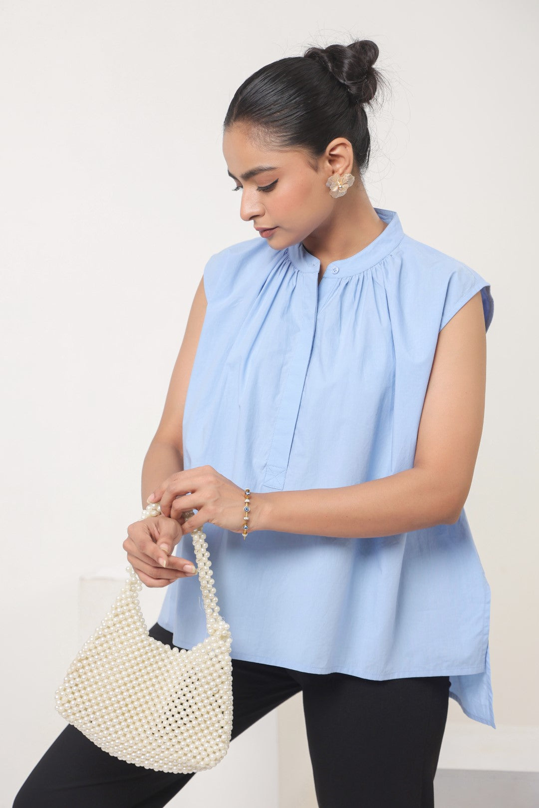 Women’s Blue Cotton Top
