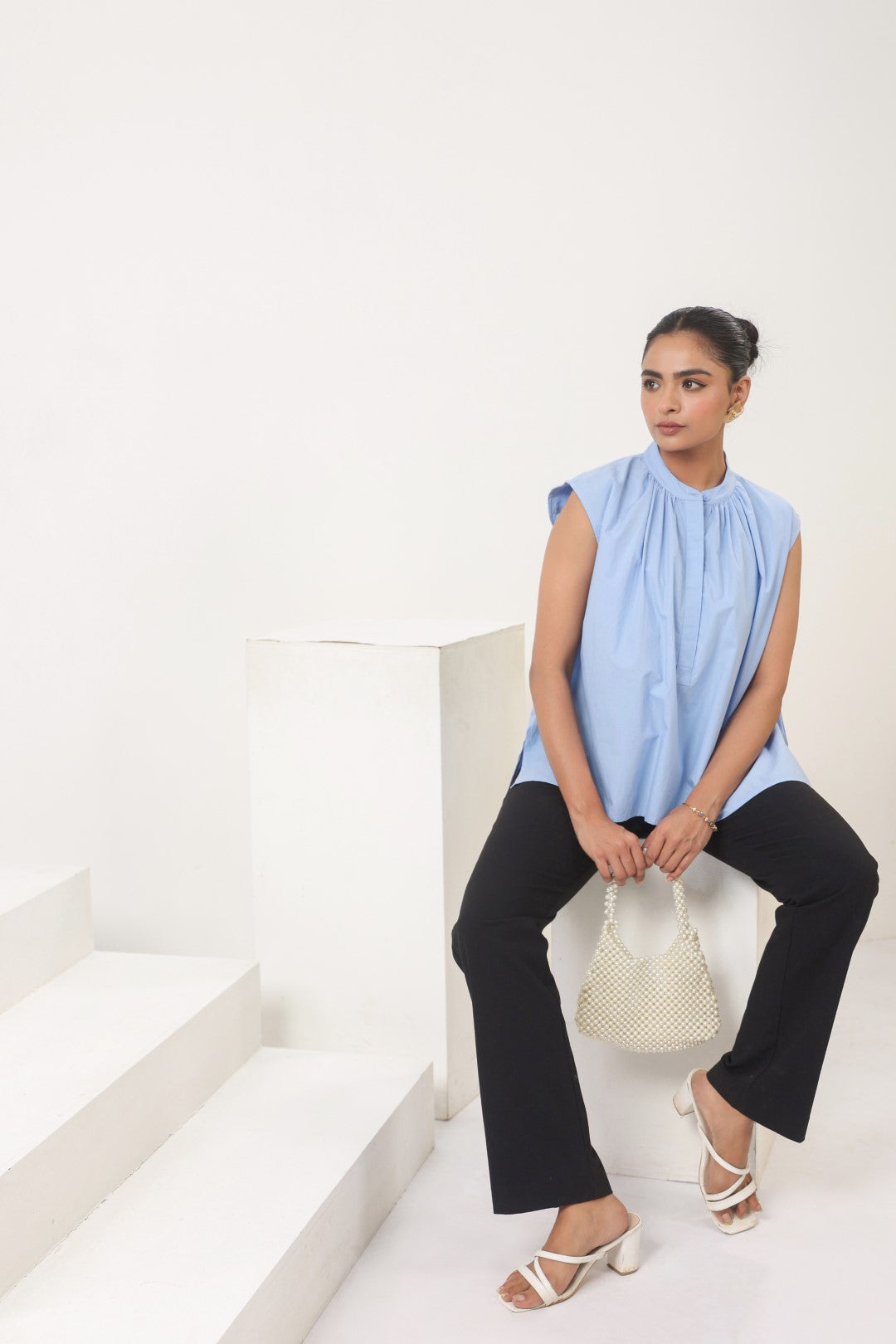 Women’s Blue Cotton Top