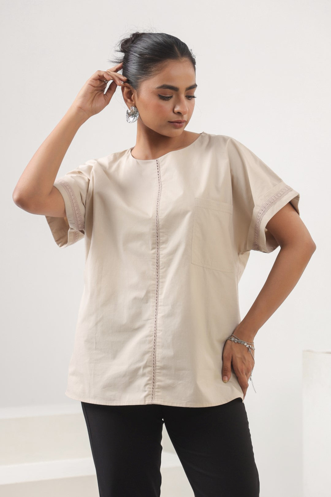 Womens Light Beige Top