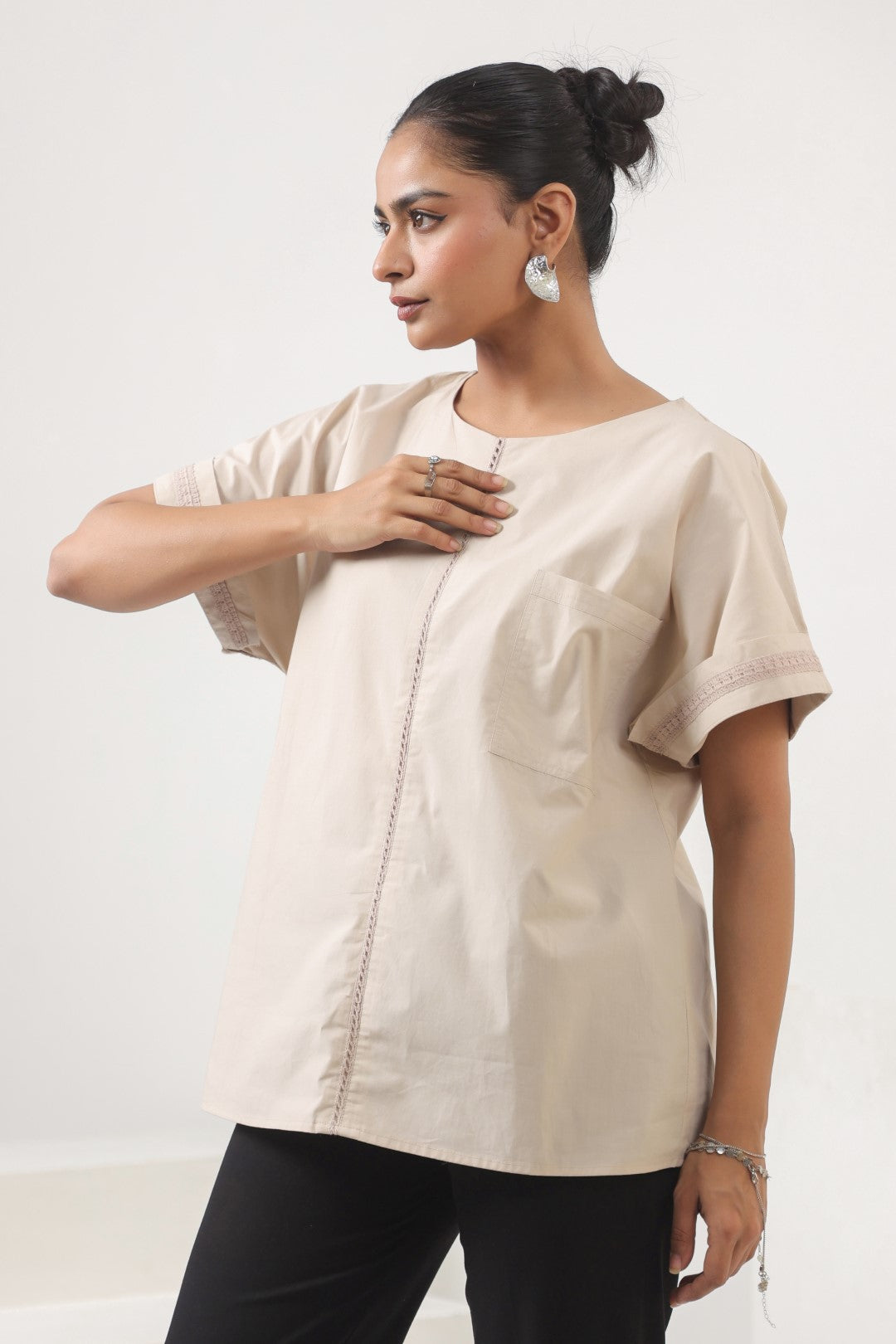 Womens Light Beige Top