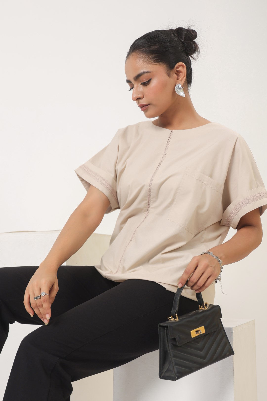 Womens Light Beige Top