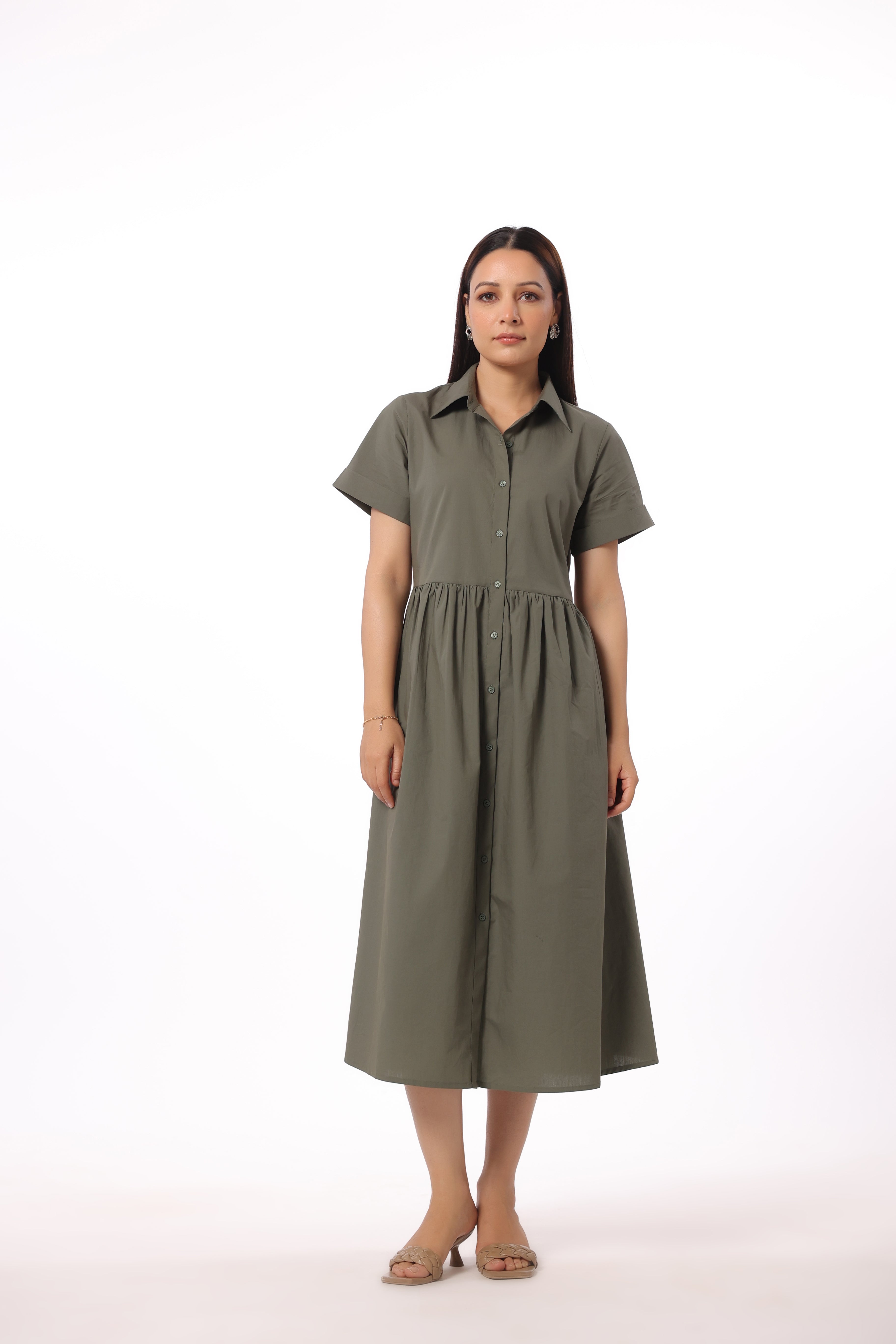 Women’s Green Cotton Dress