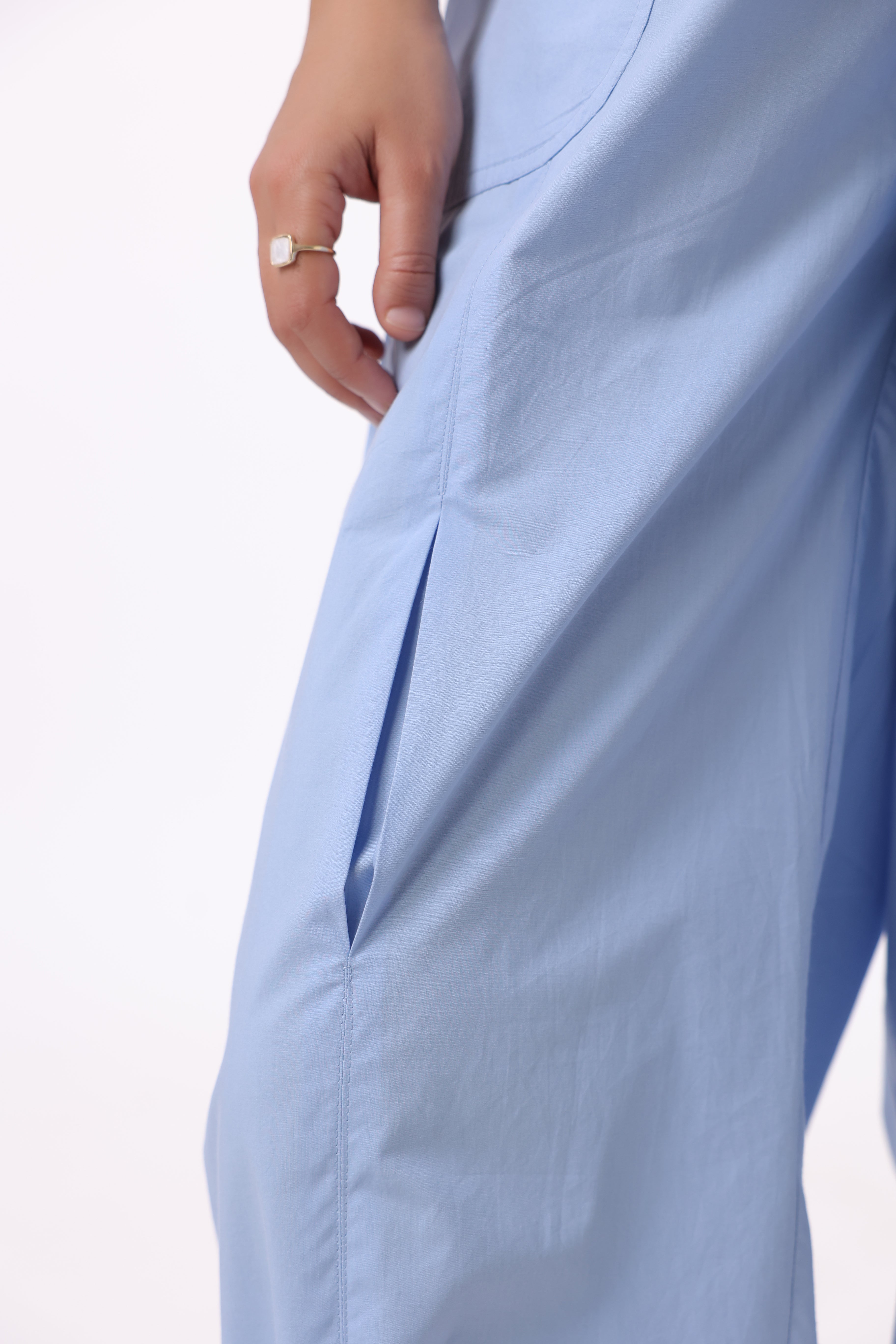 Women Yellow Cotton Trouser