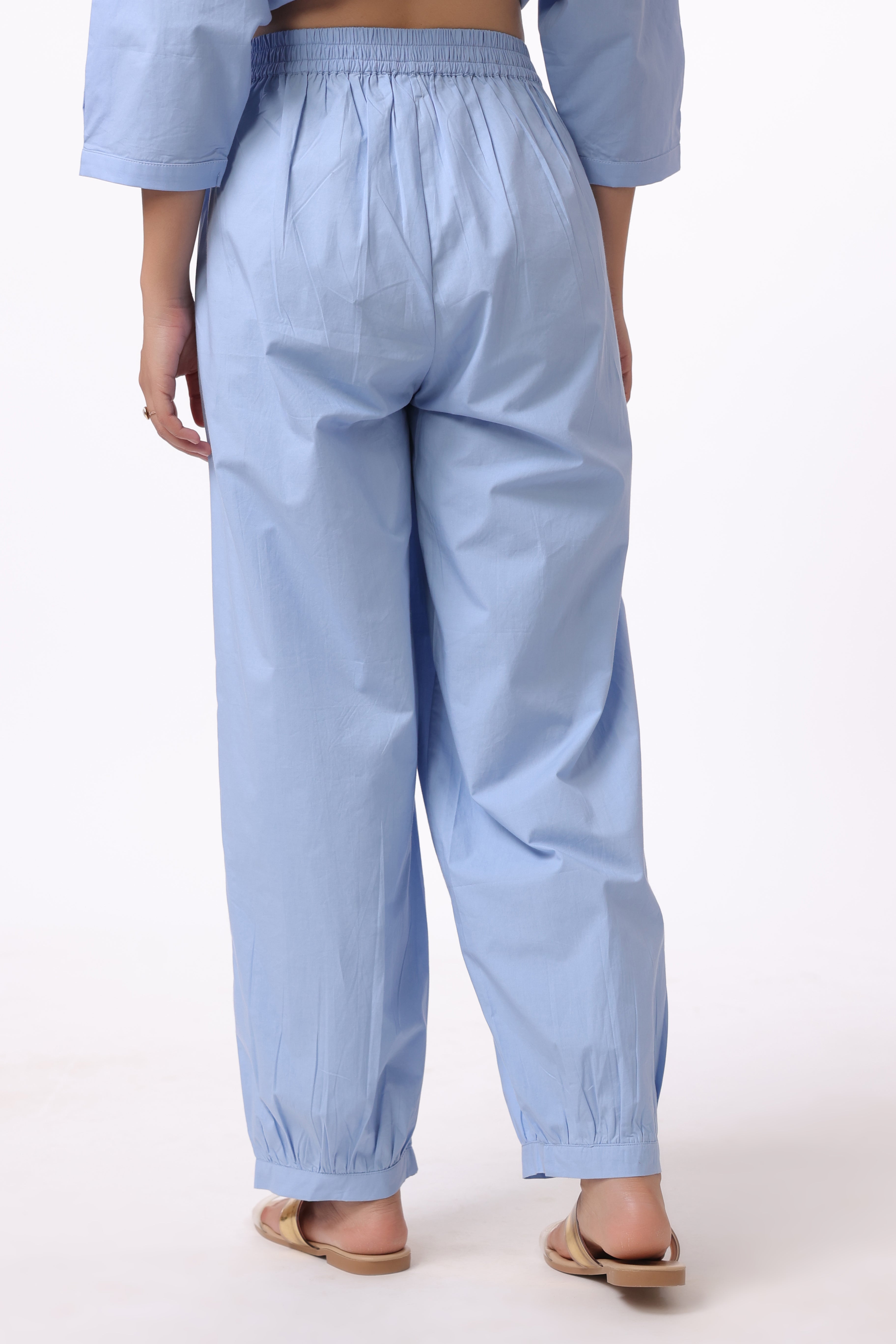Women Yellow Cotton Trouser