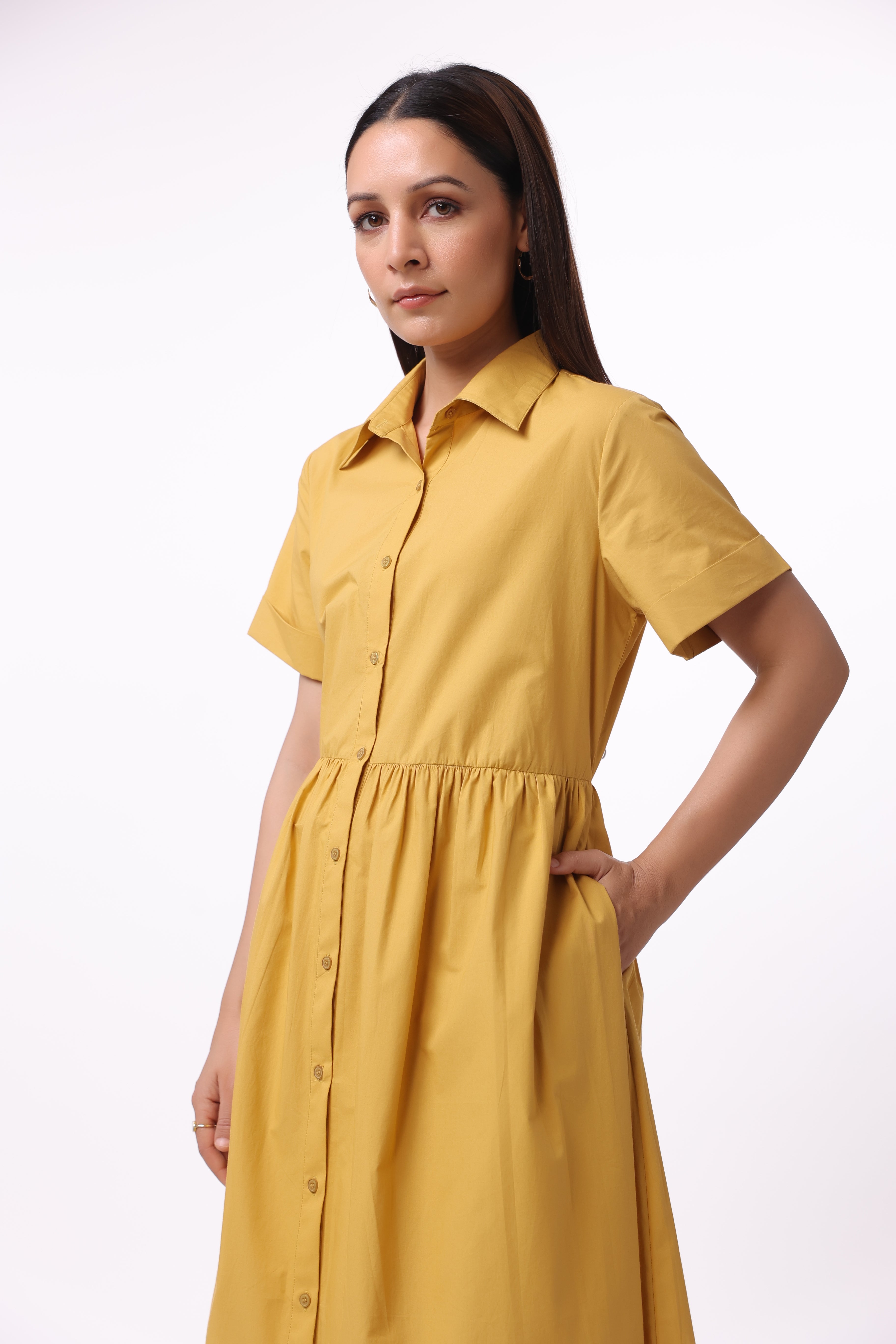 Women’s Yellow Cotton Dress
