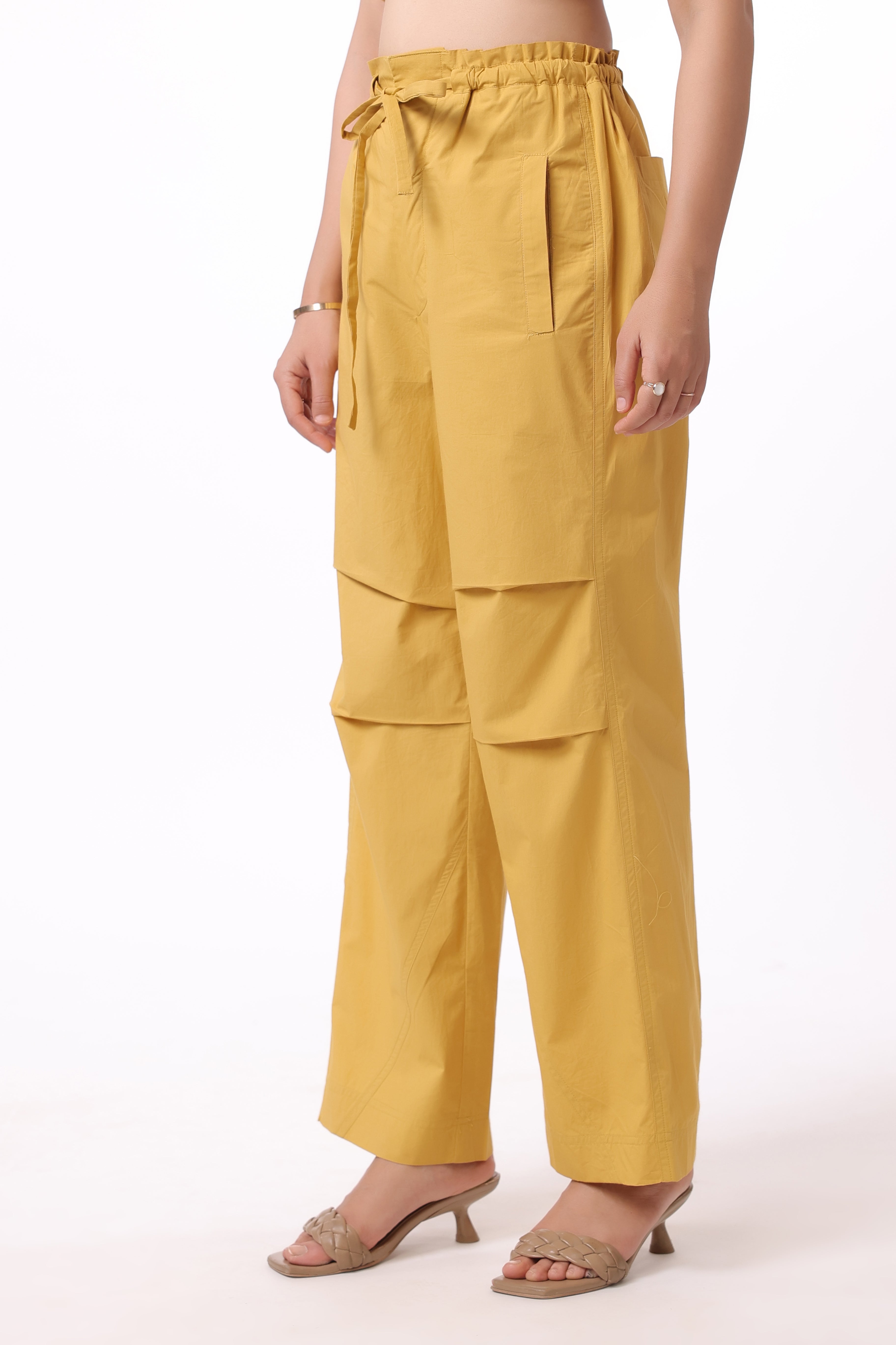 Women’s Yellow Cotton Trouser