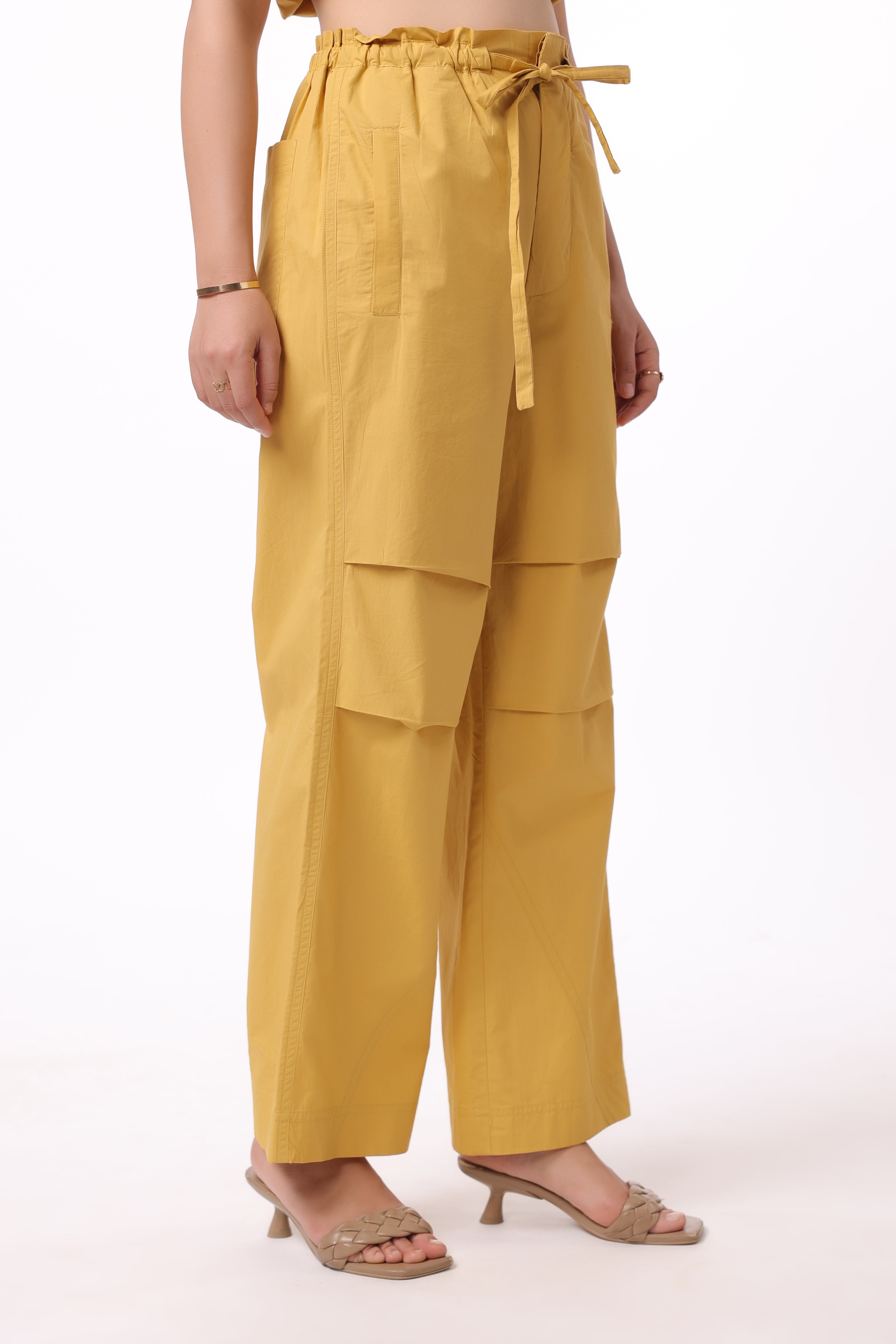 Women’s Yellow Cotton Trouser