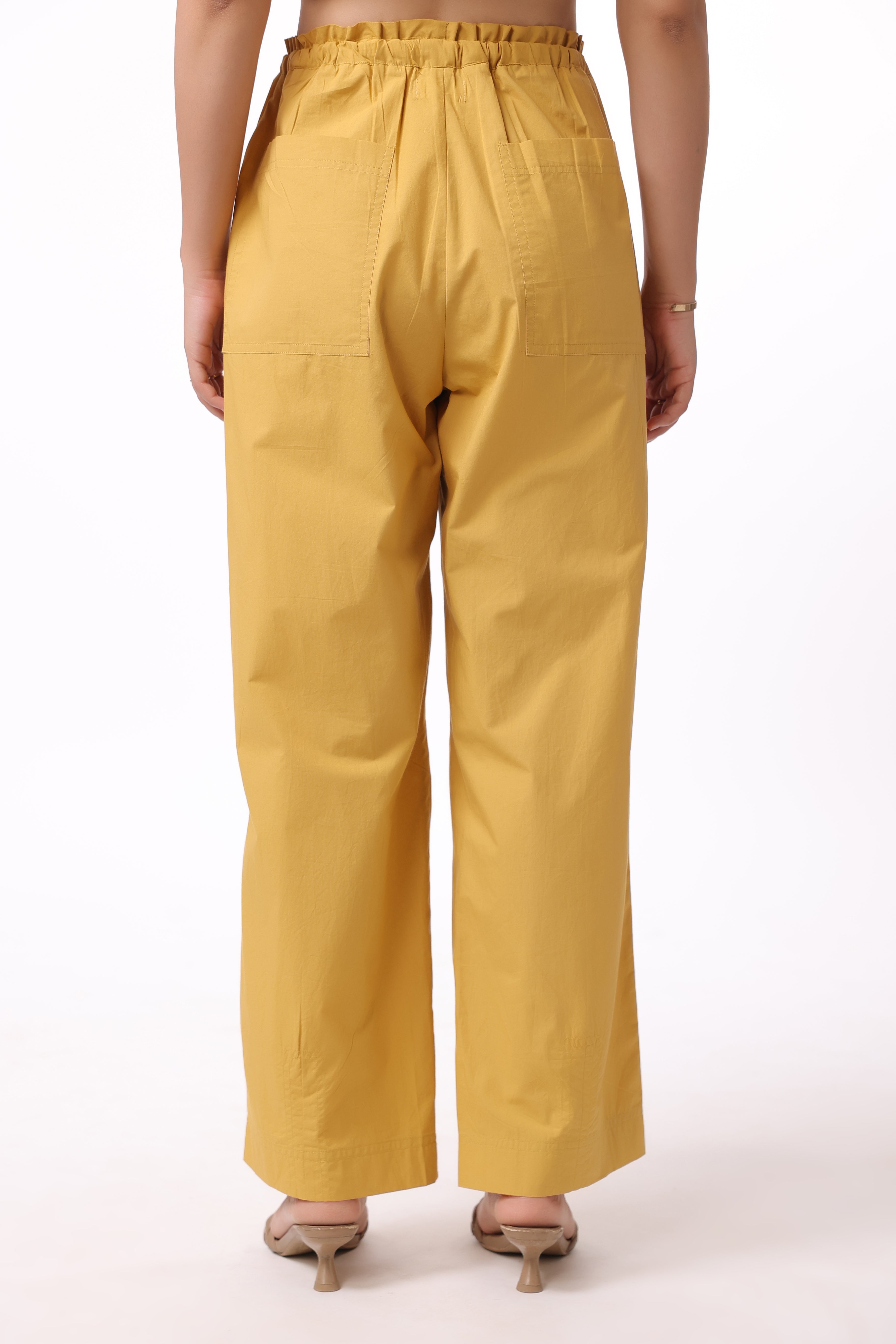Women’s Yellow Cotton Trouser
