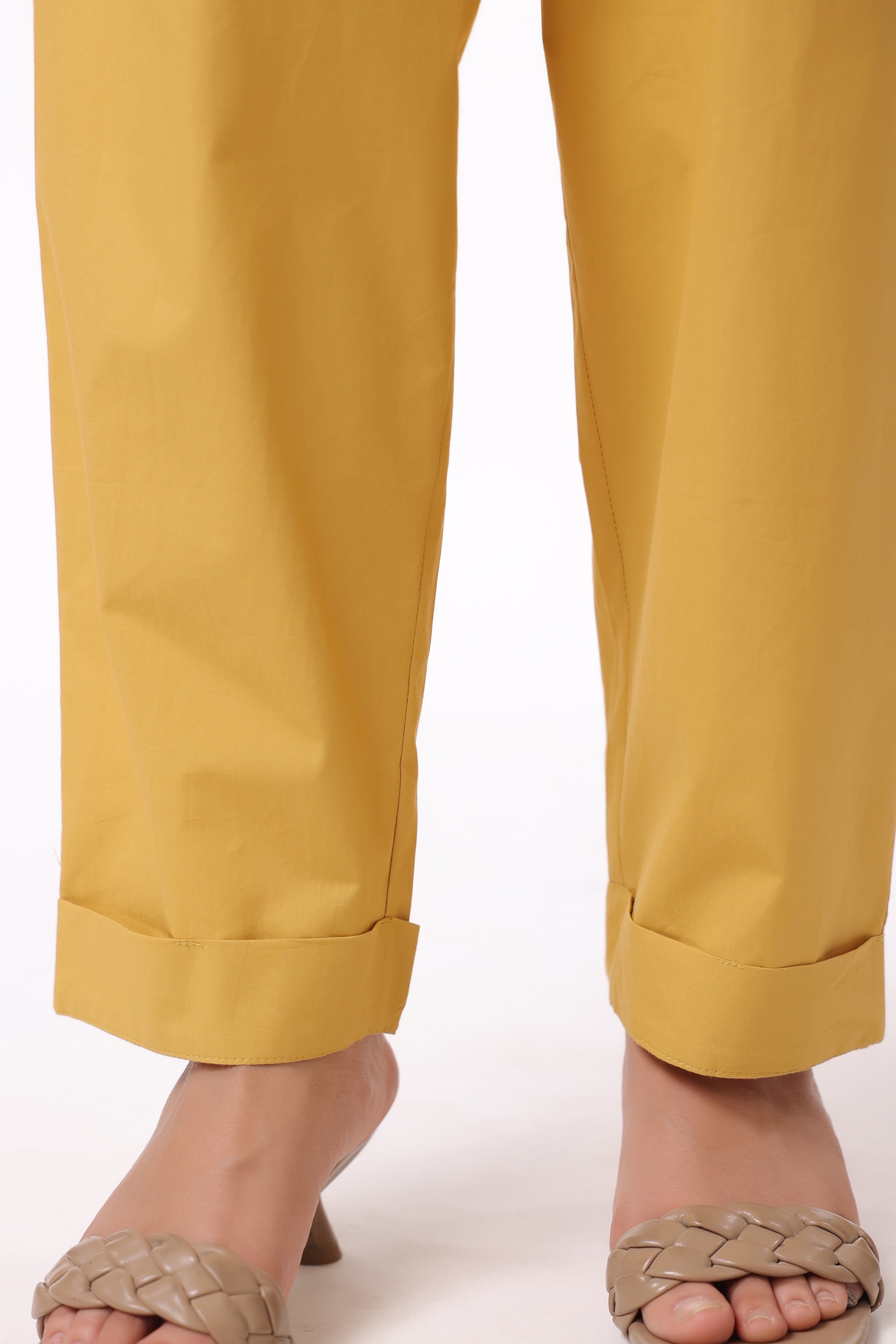 Women’s Yellow Cotton Trouser