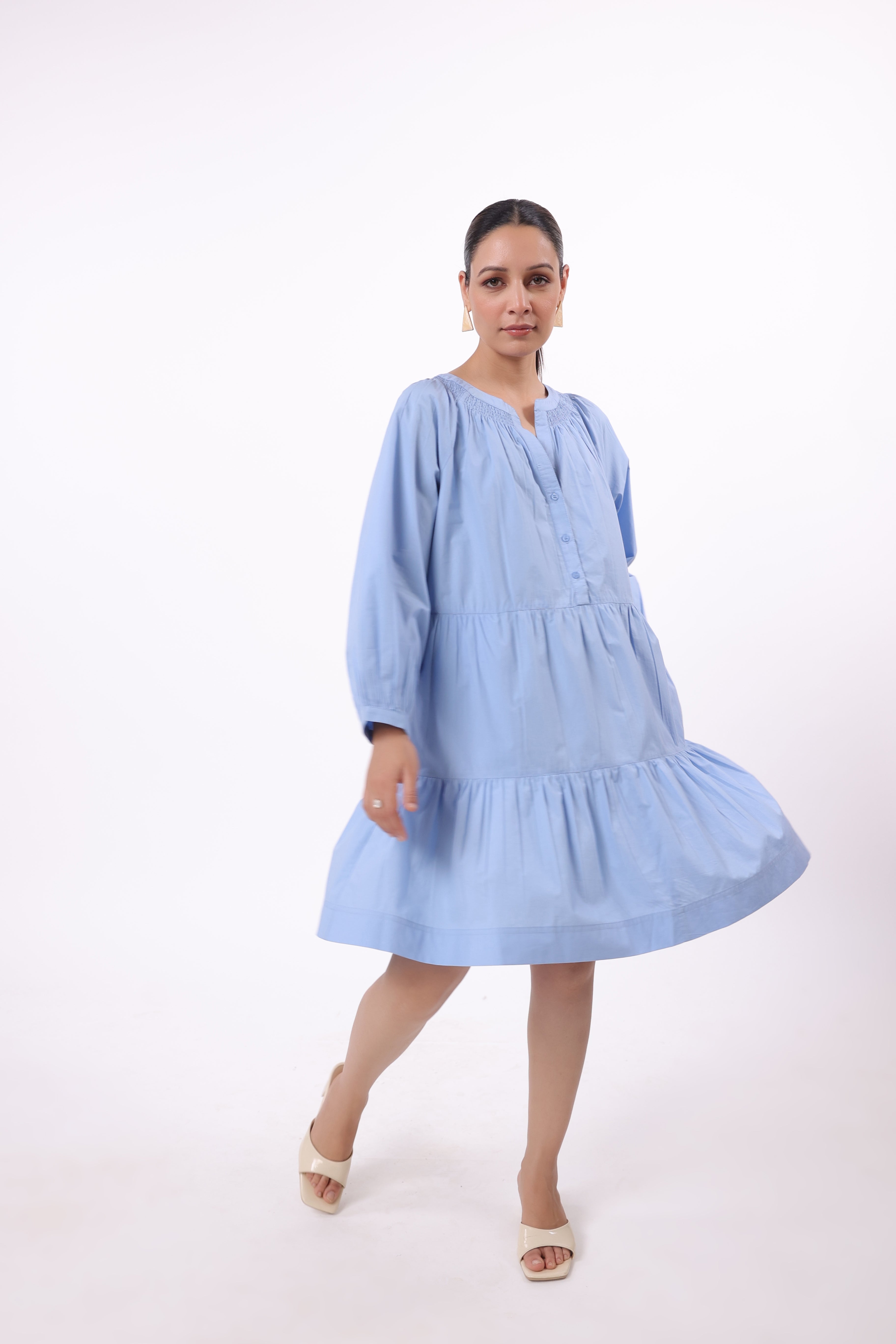 Women’s Blue Cotton Dress