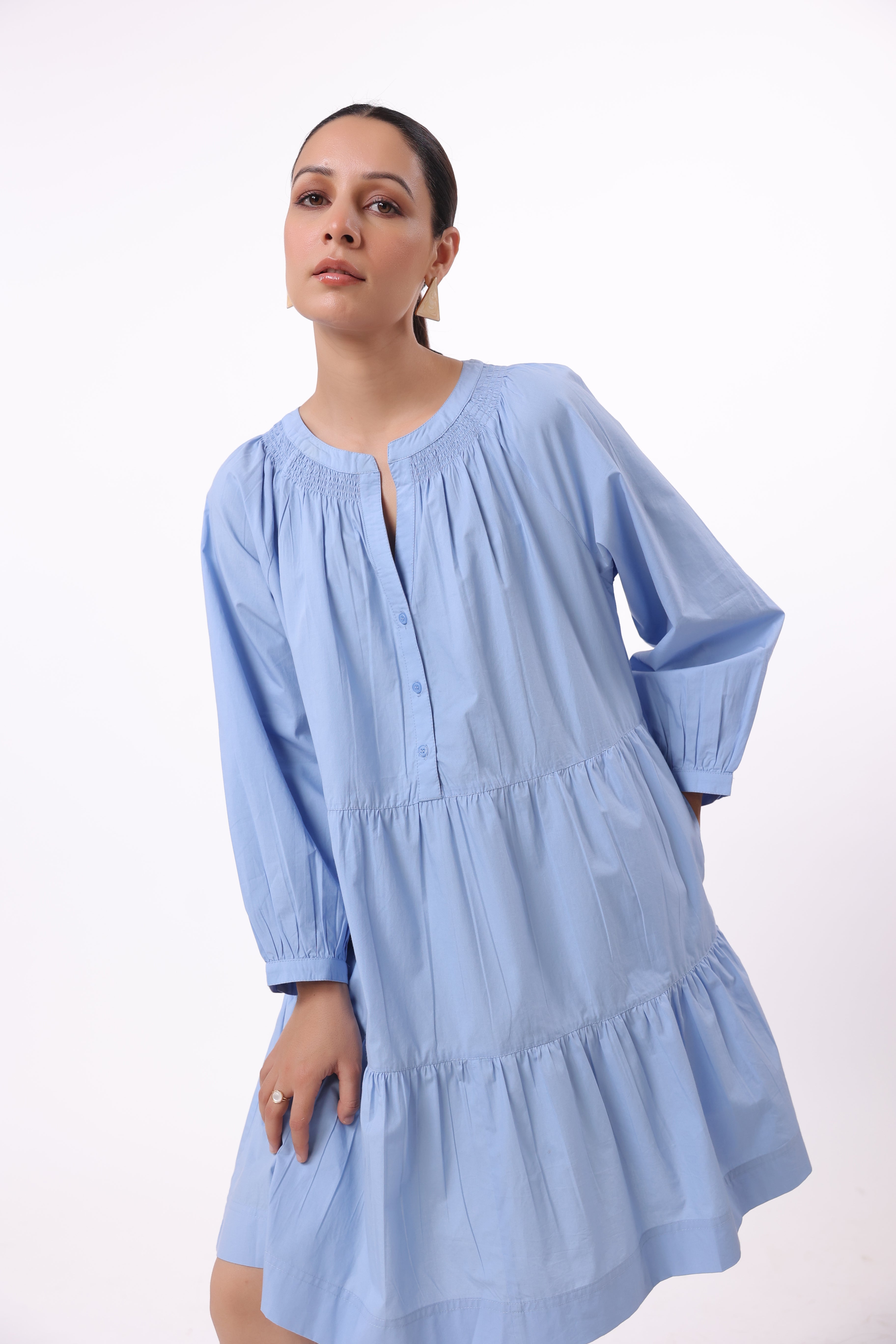 Women’s Blue Cotton Dress