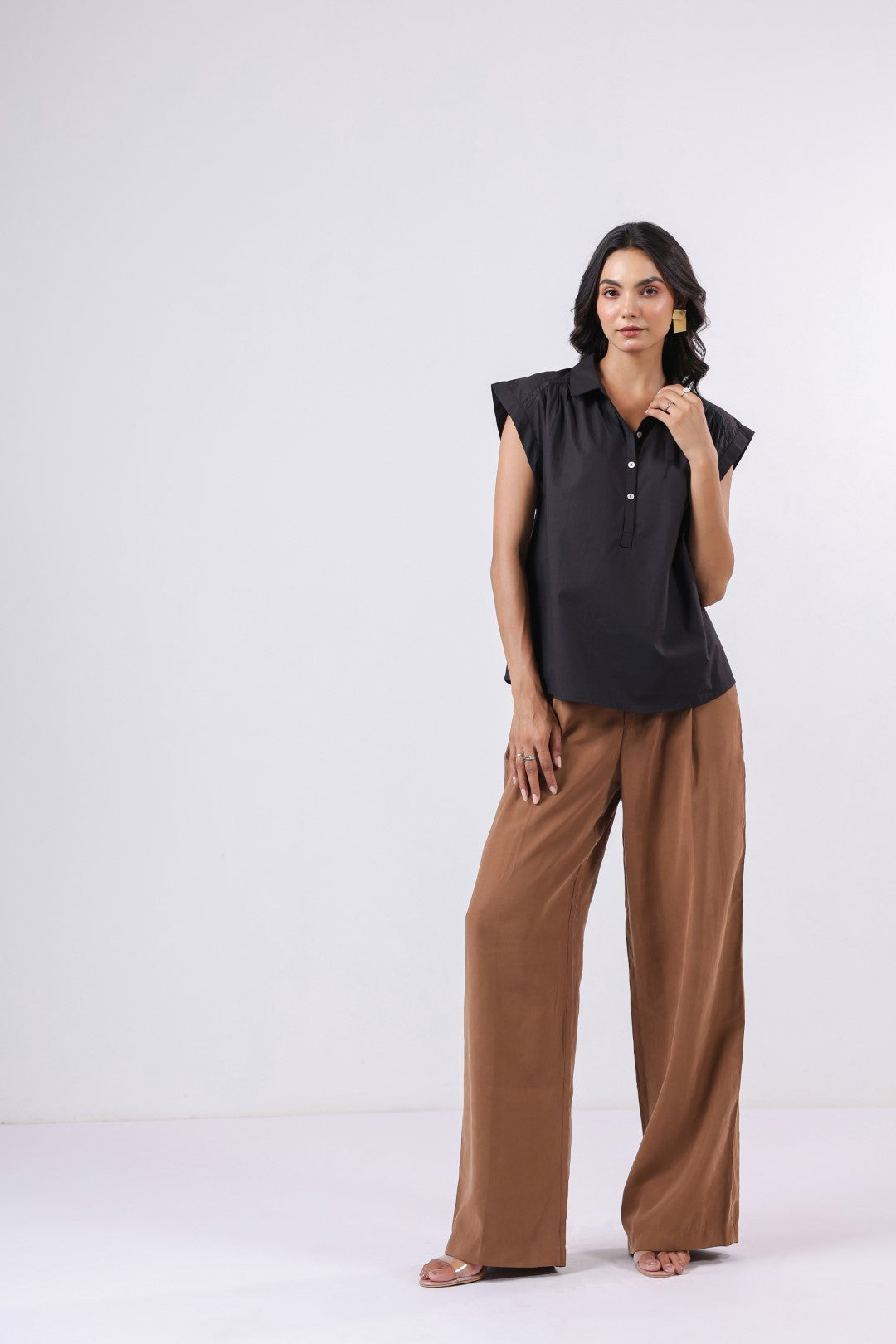 Women’s black cotton tops