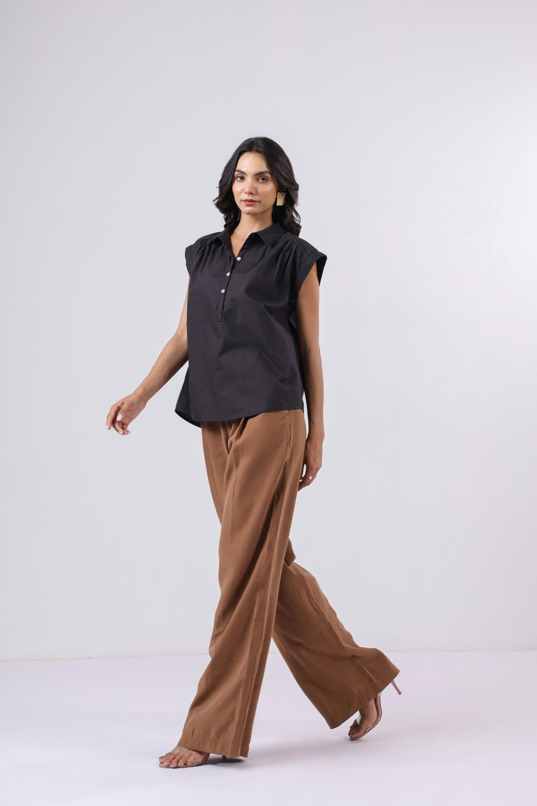 Women’s black cotton tops