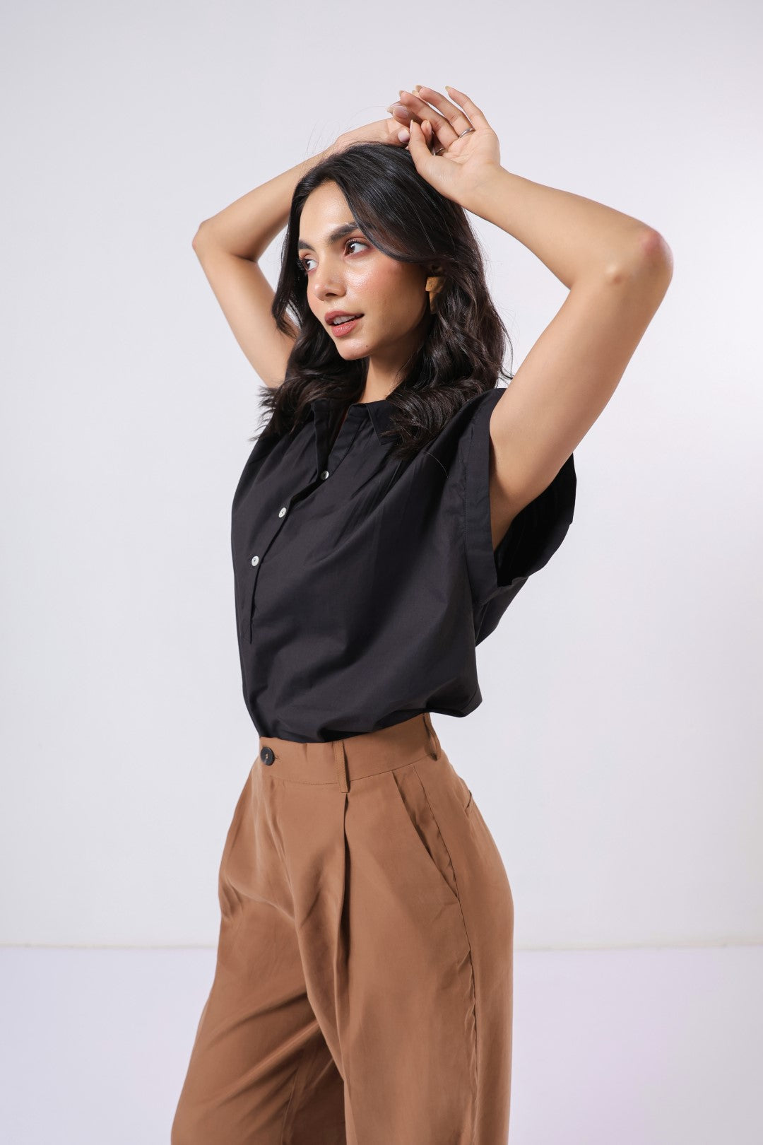 Women’s black cotton tops