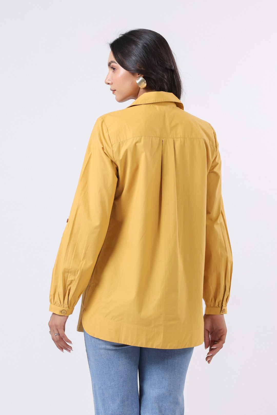 Women’s Yellow Cotton Poplin Top