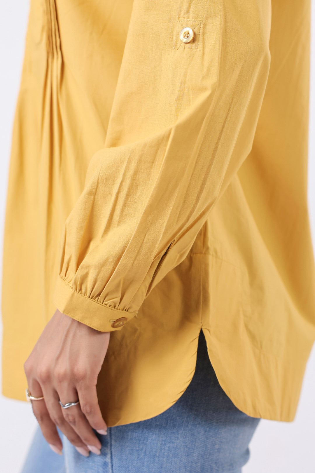 Women’s Yellow Cotton Poplin Top