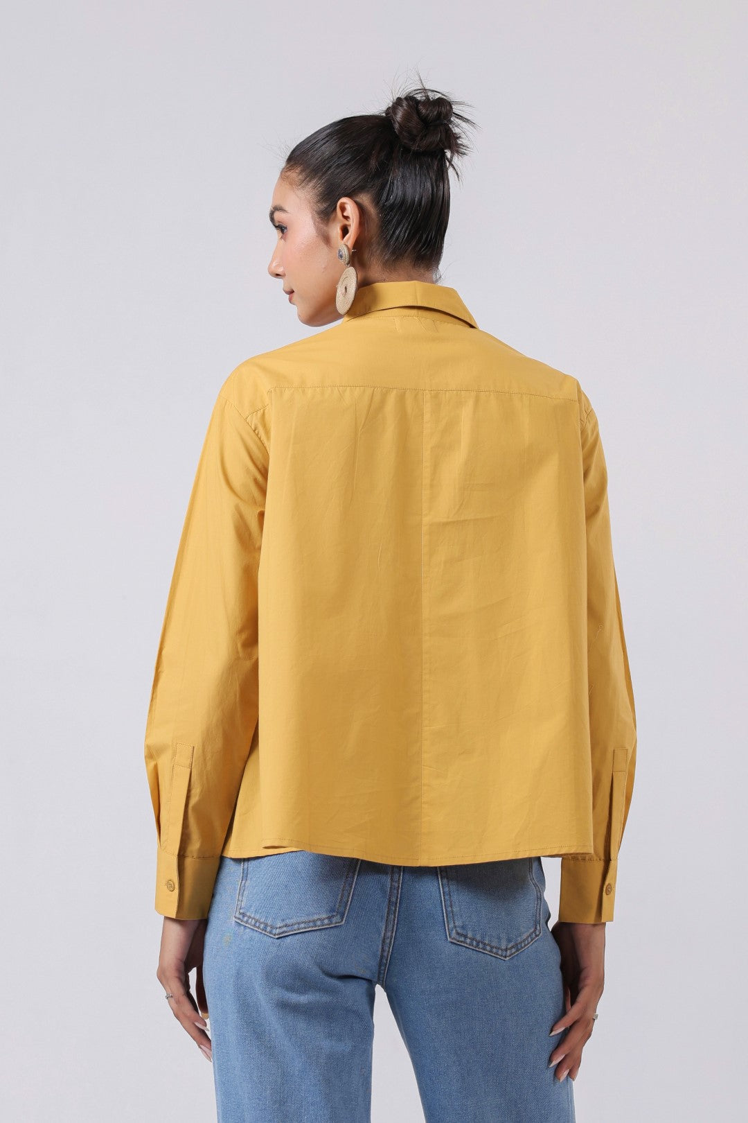 Women’s Yellow Cotton Poplin Top