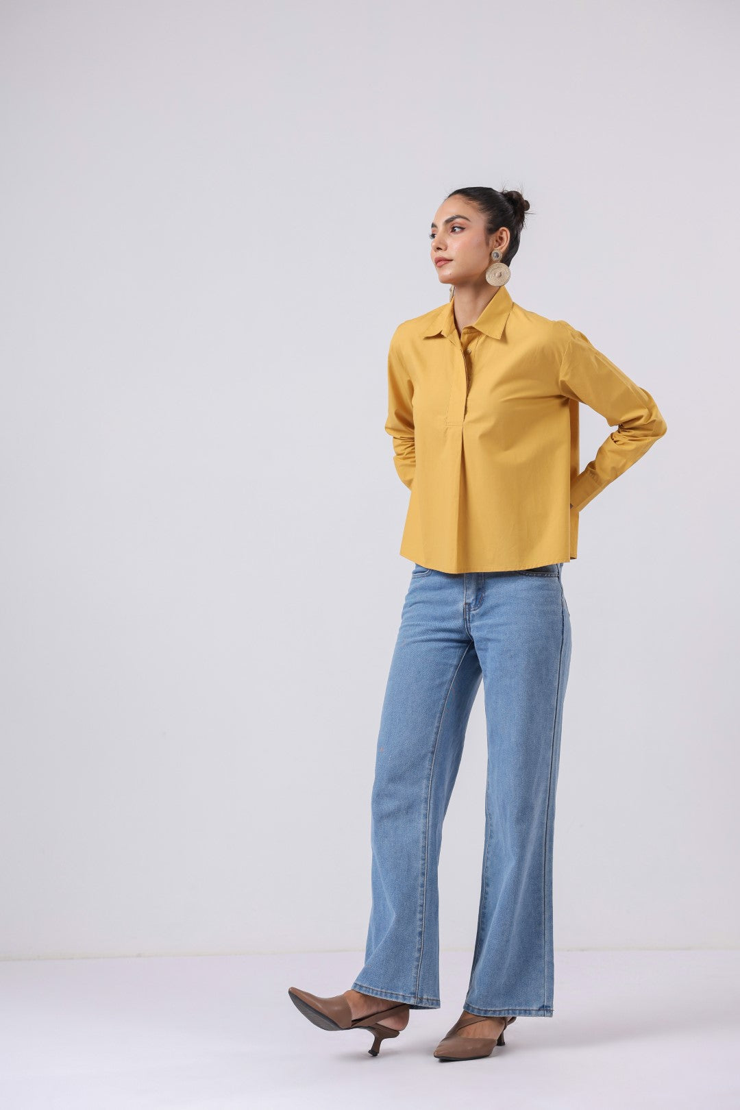 Women’s Yellow Cotton Poplin Top