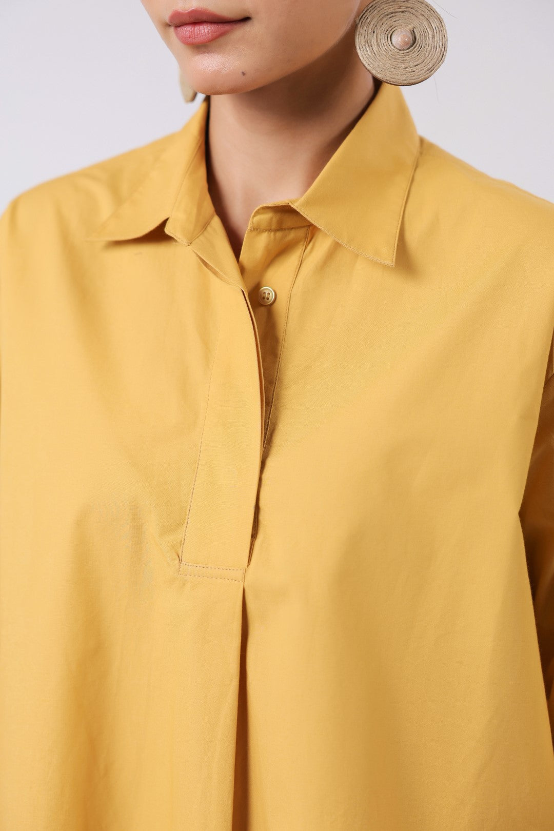 Women’s Yellow Cotton Poplin Top