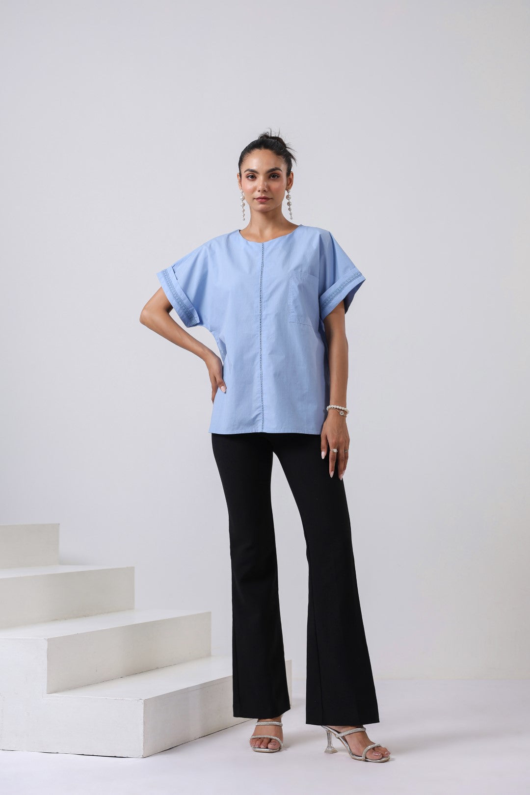 Women’s Blue Cotton Shirt