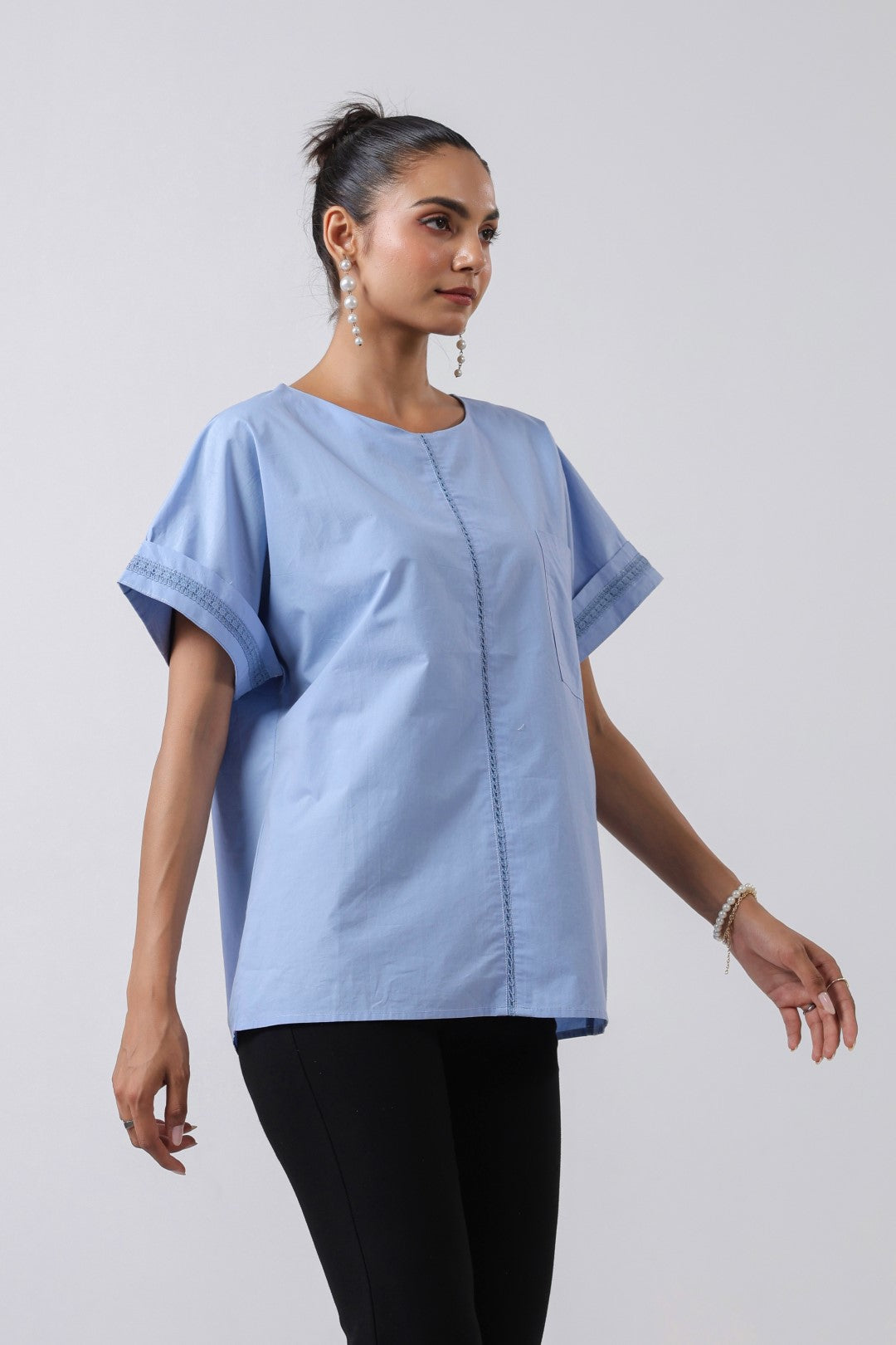 Women’s Blue Cotton Shirt