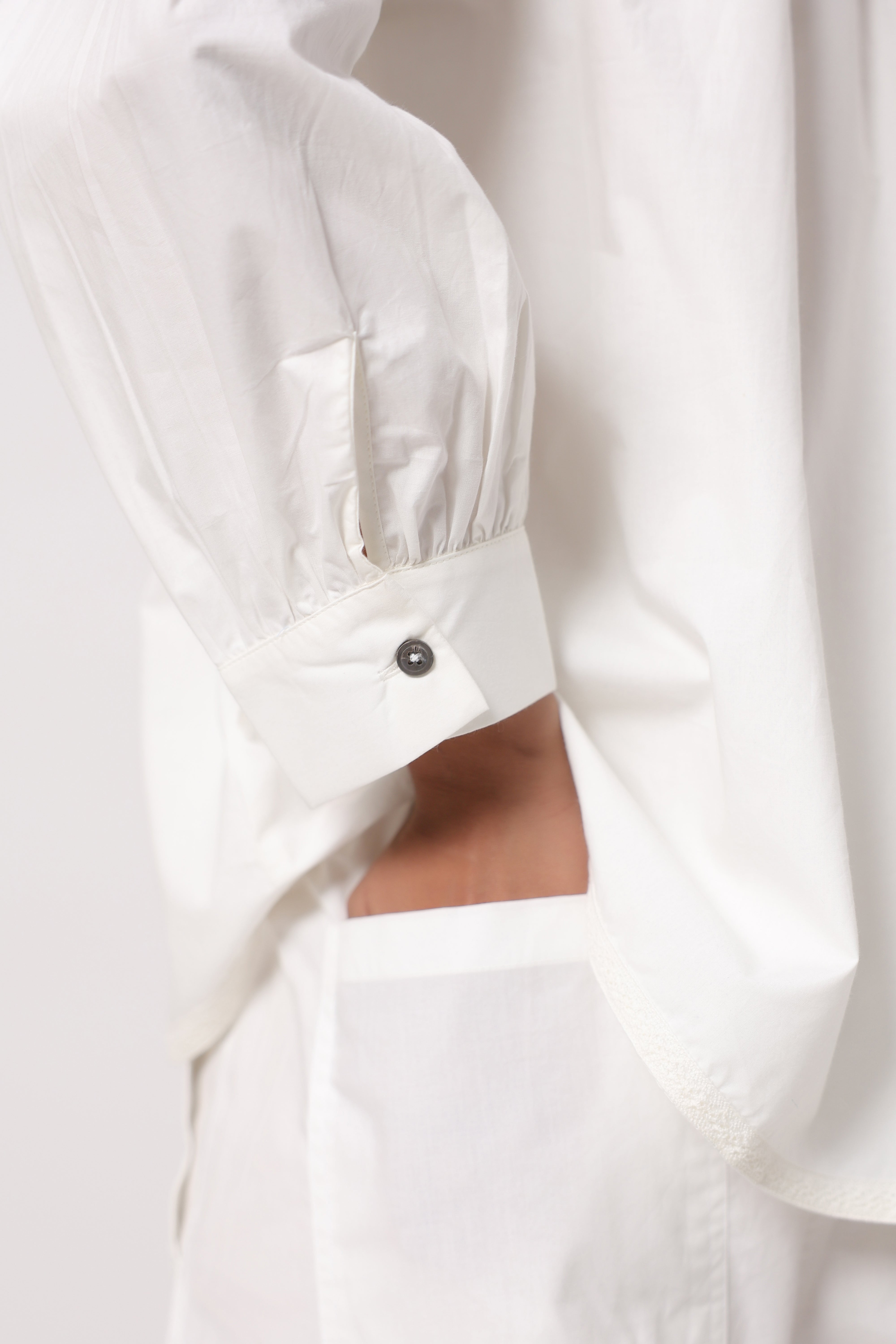 Women’s White Cotton Poplin Co-Ord Set