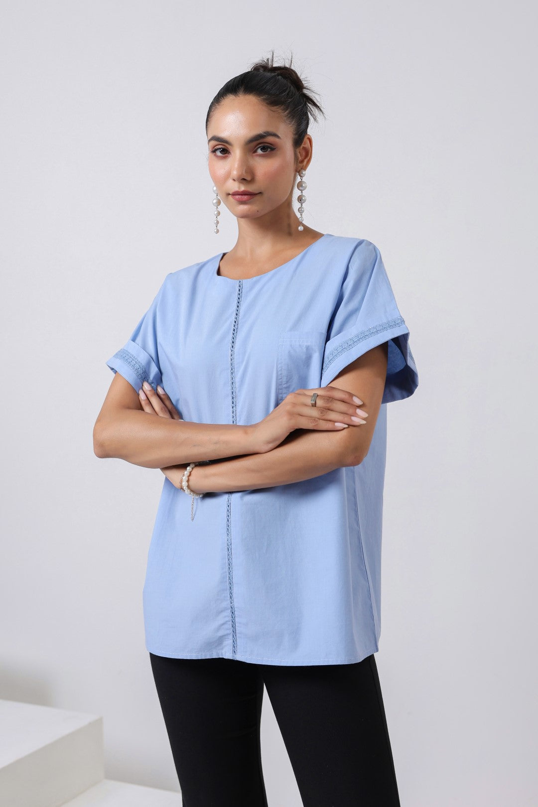 Women’s Blue Cotton Shirt