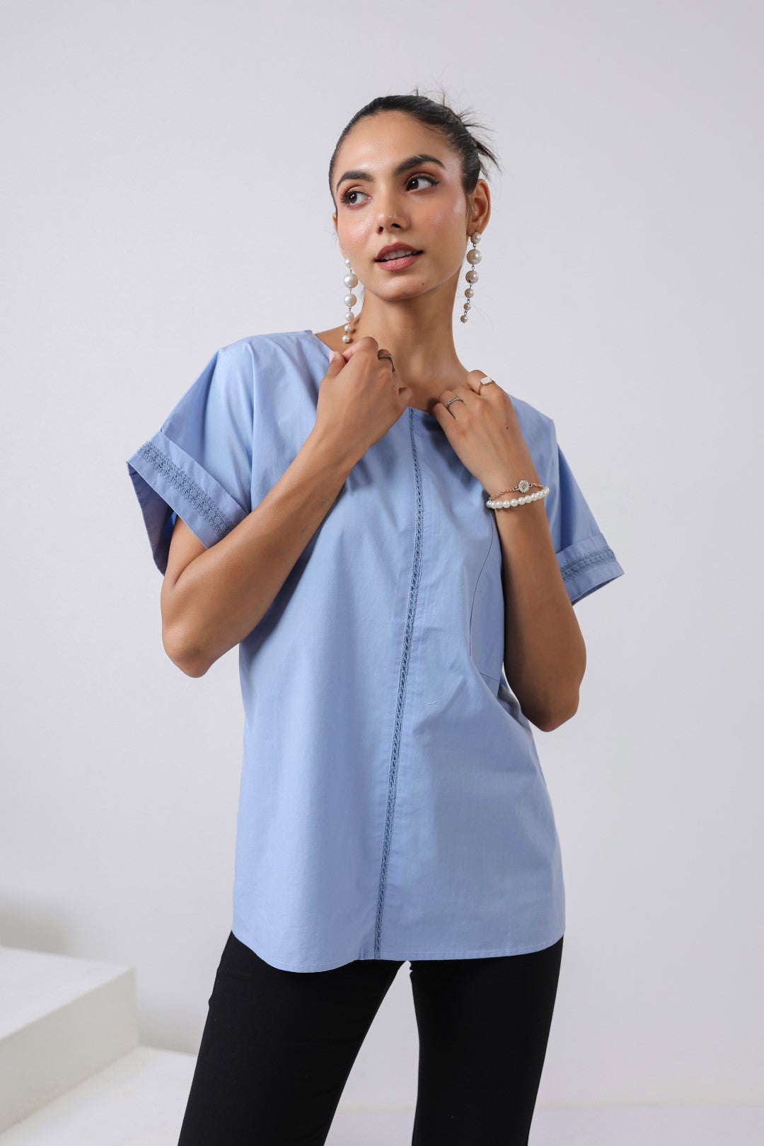 Women’s Blue Cotton Shirt