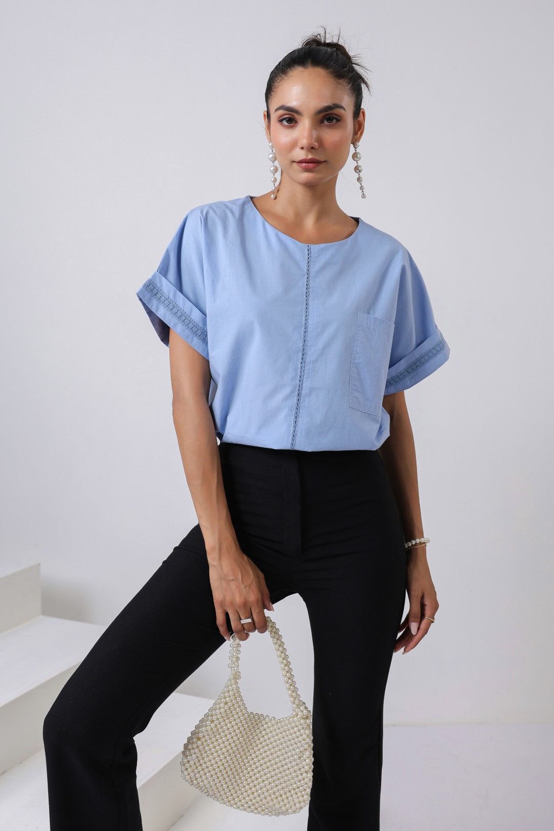 Women’s Blue Cotton Shirt