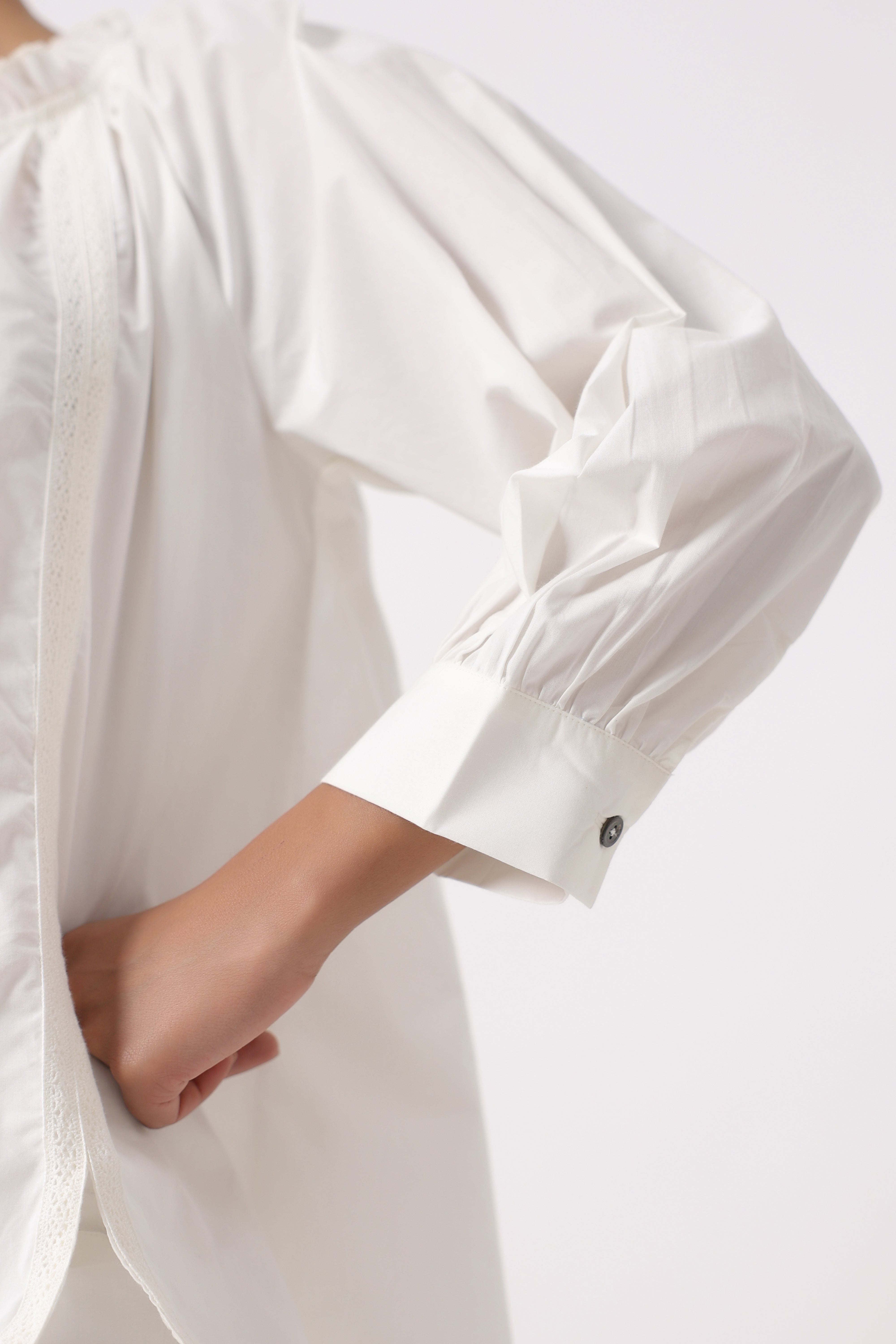 Women’s White Cotton Poplin Co-Ord Set