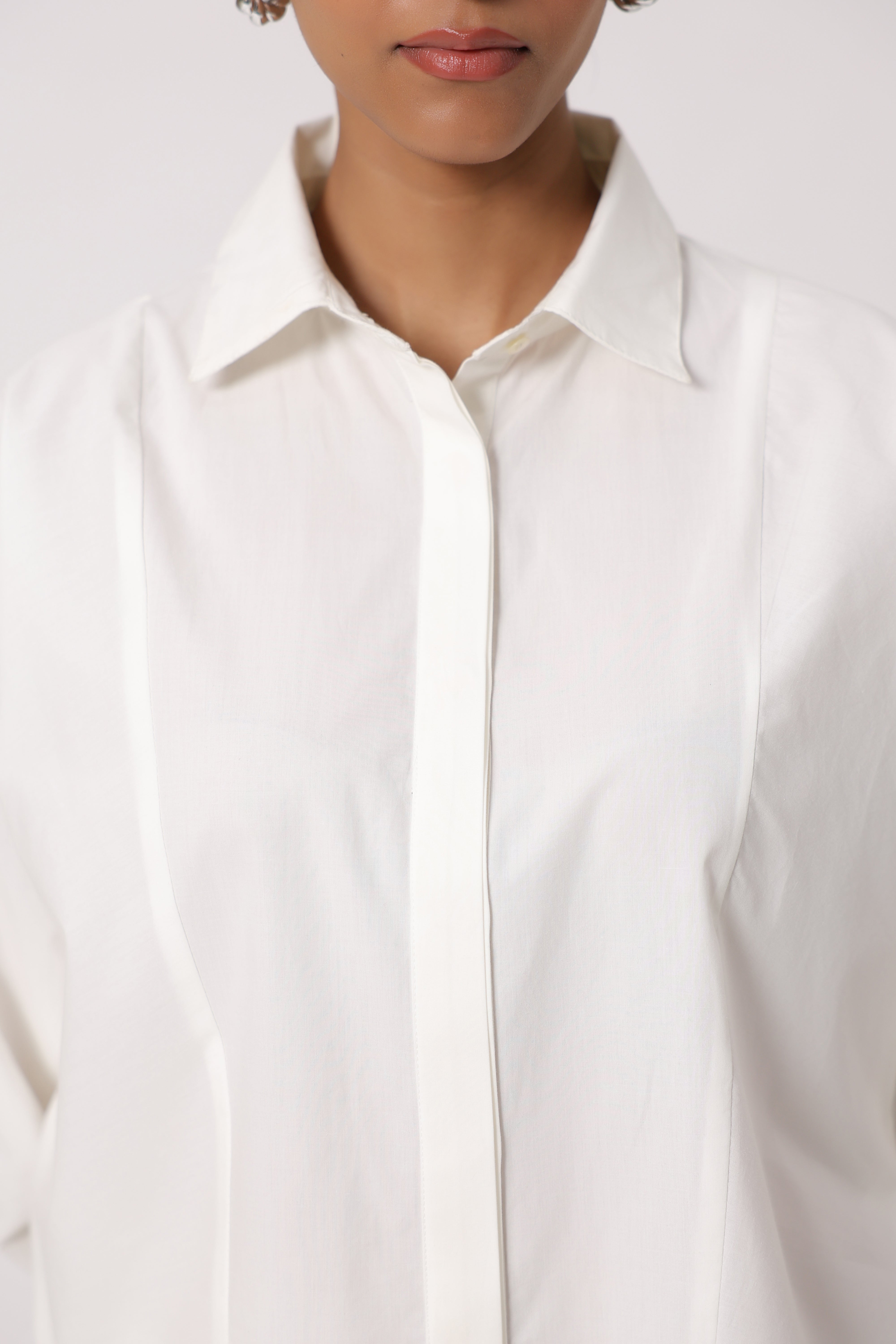 Women’s White Cotton Top with White Pants Co-Ord Set