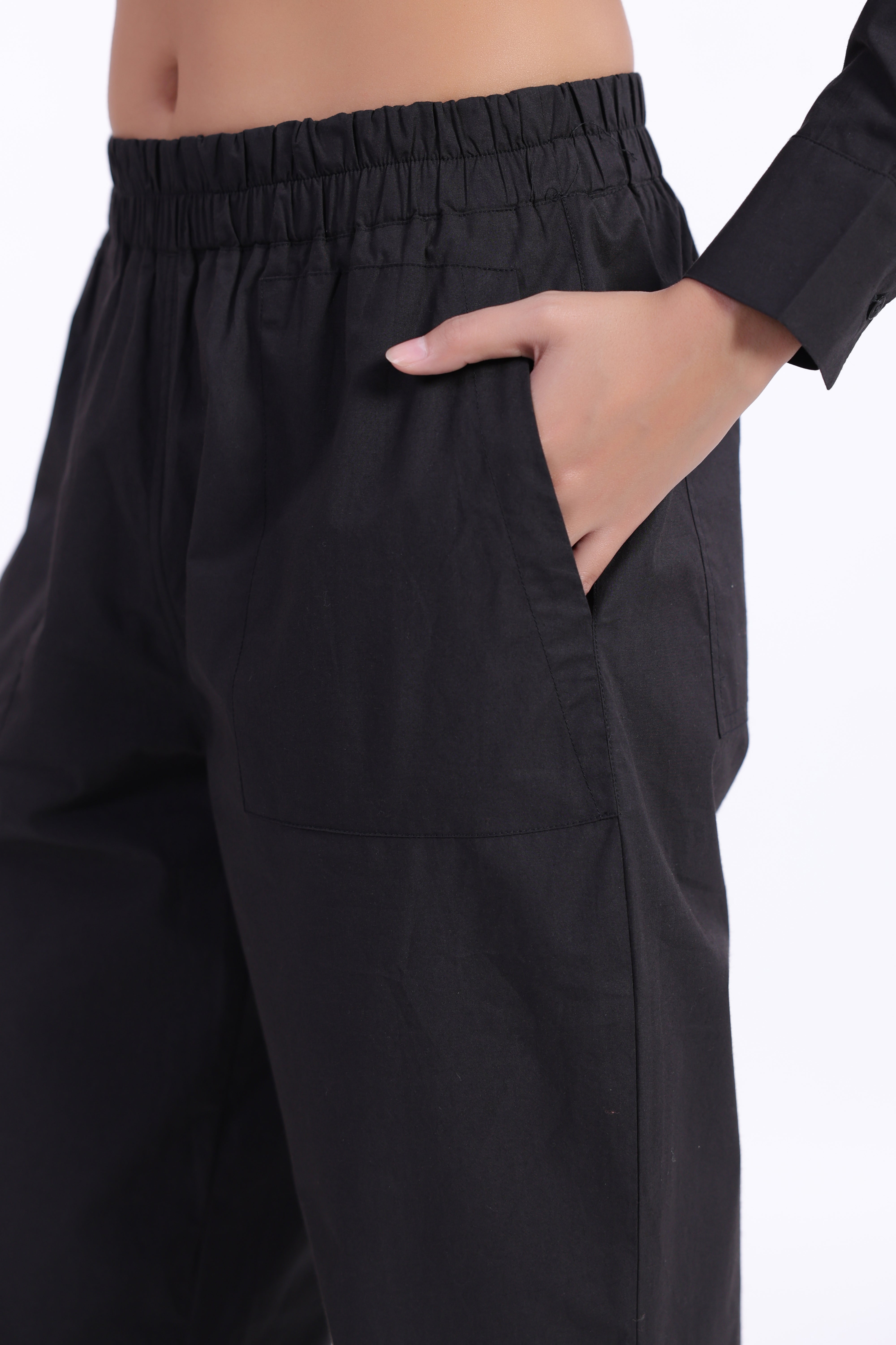Women’s Black Cotton Trouser