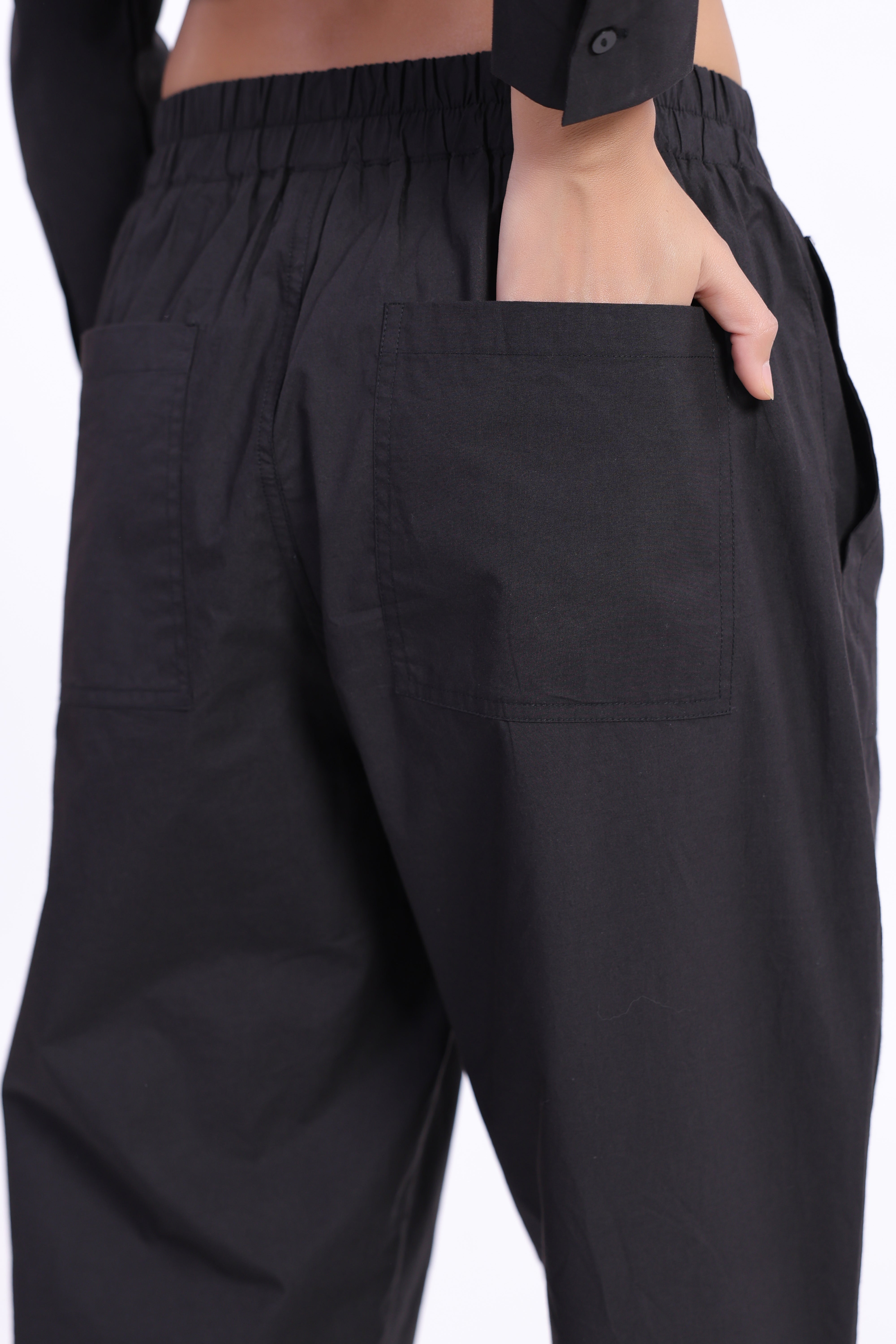 Women’s Black Cotton Trouser