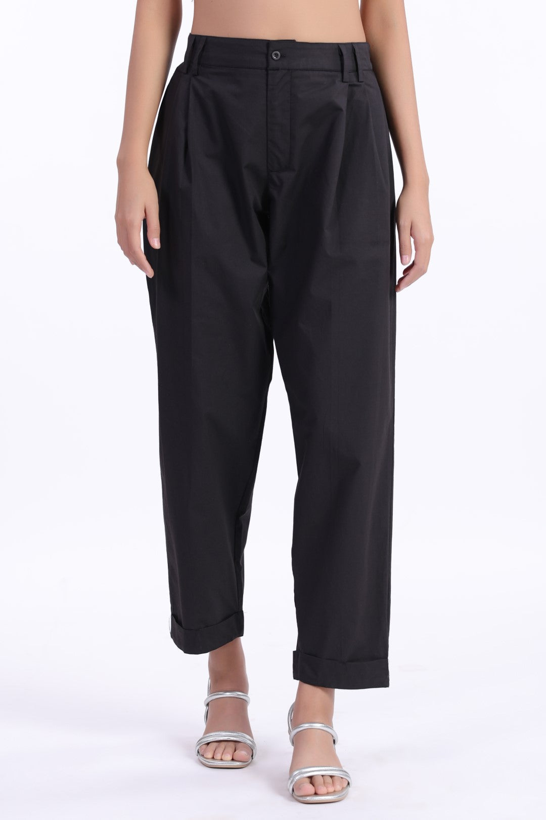 Women’s Black Cotton Trouser