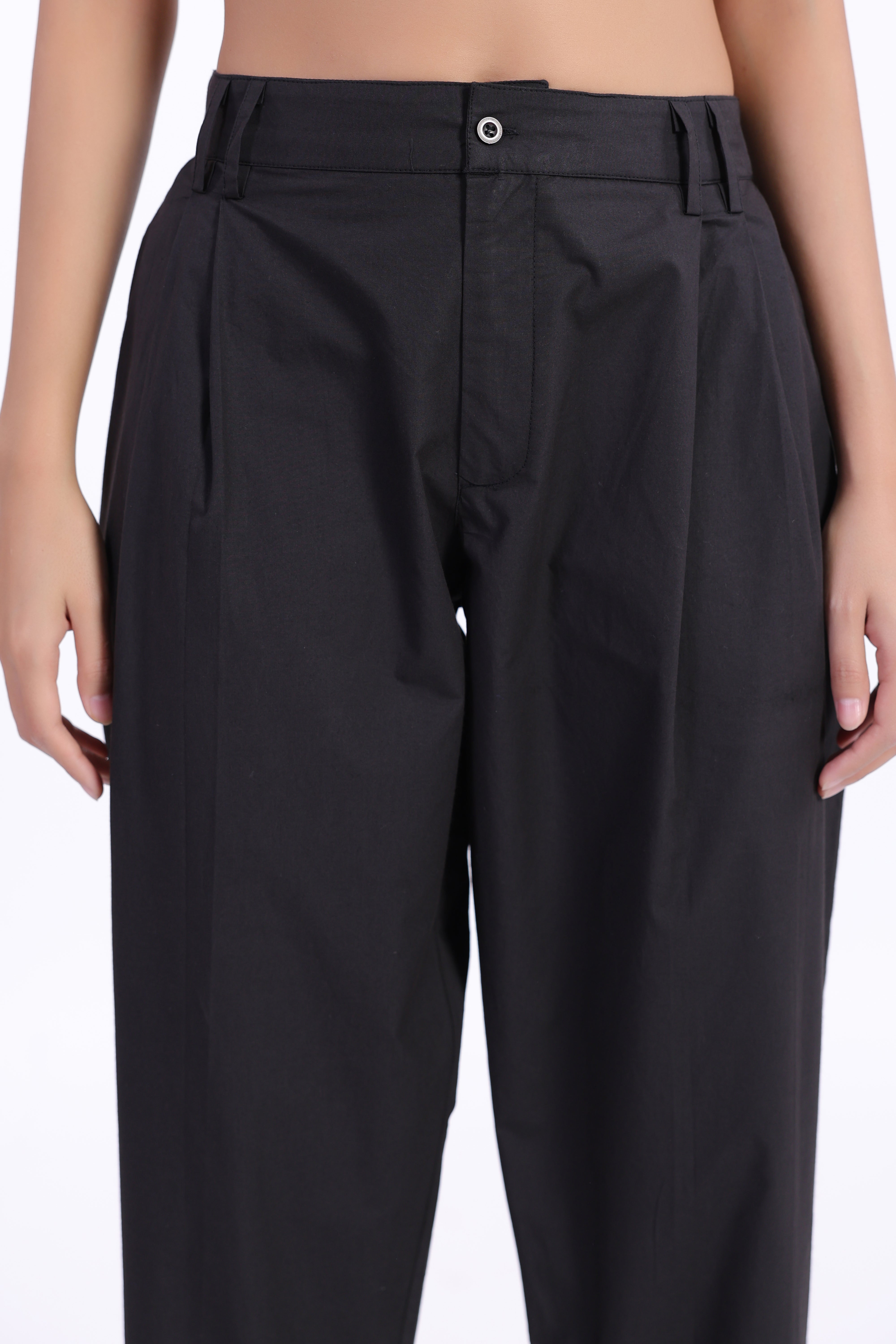 Women’s Black Cotton Trouser