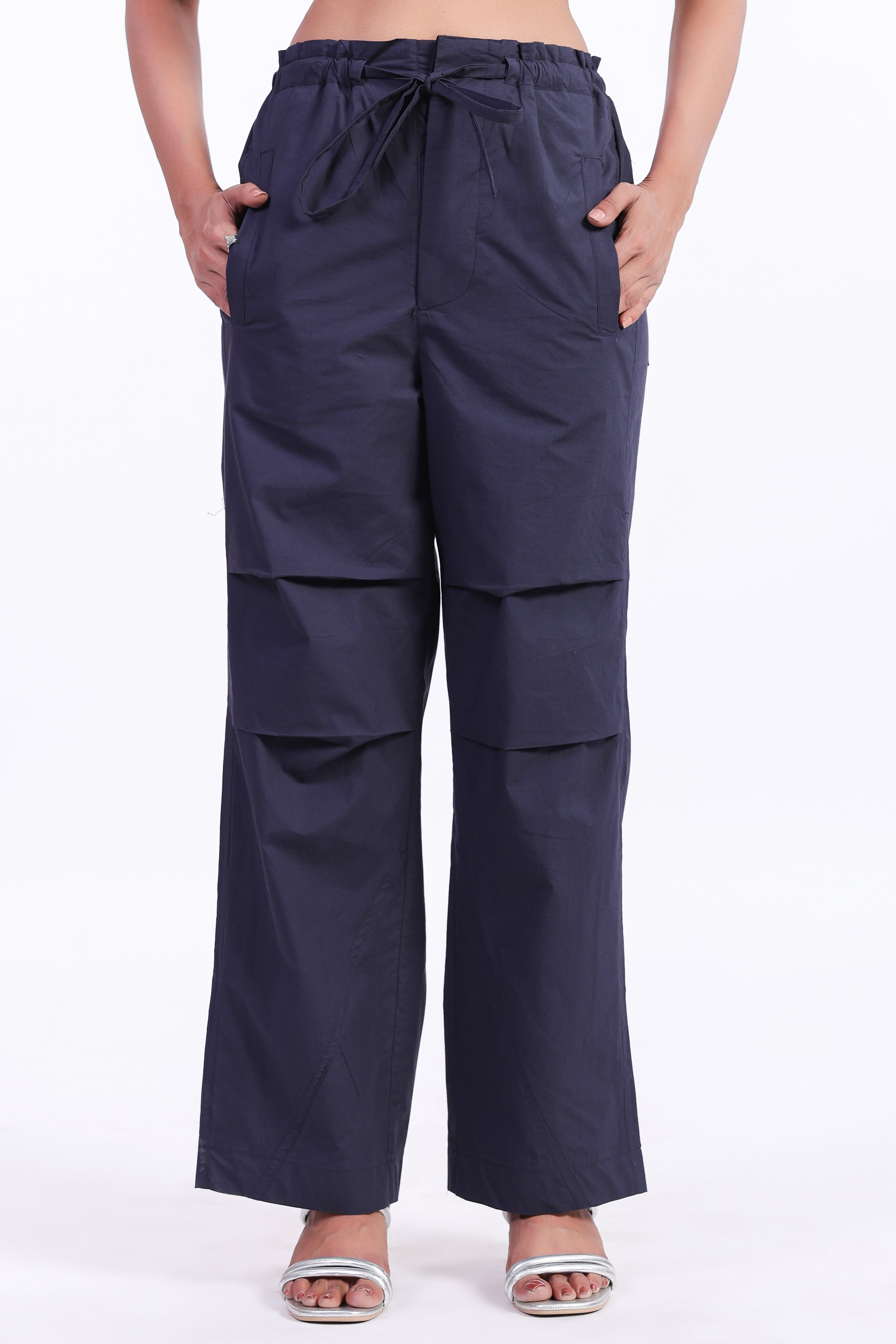 Women’s Navy Blue Cotton Trouser